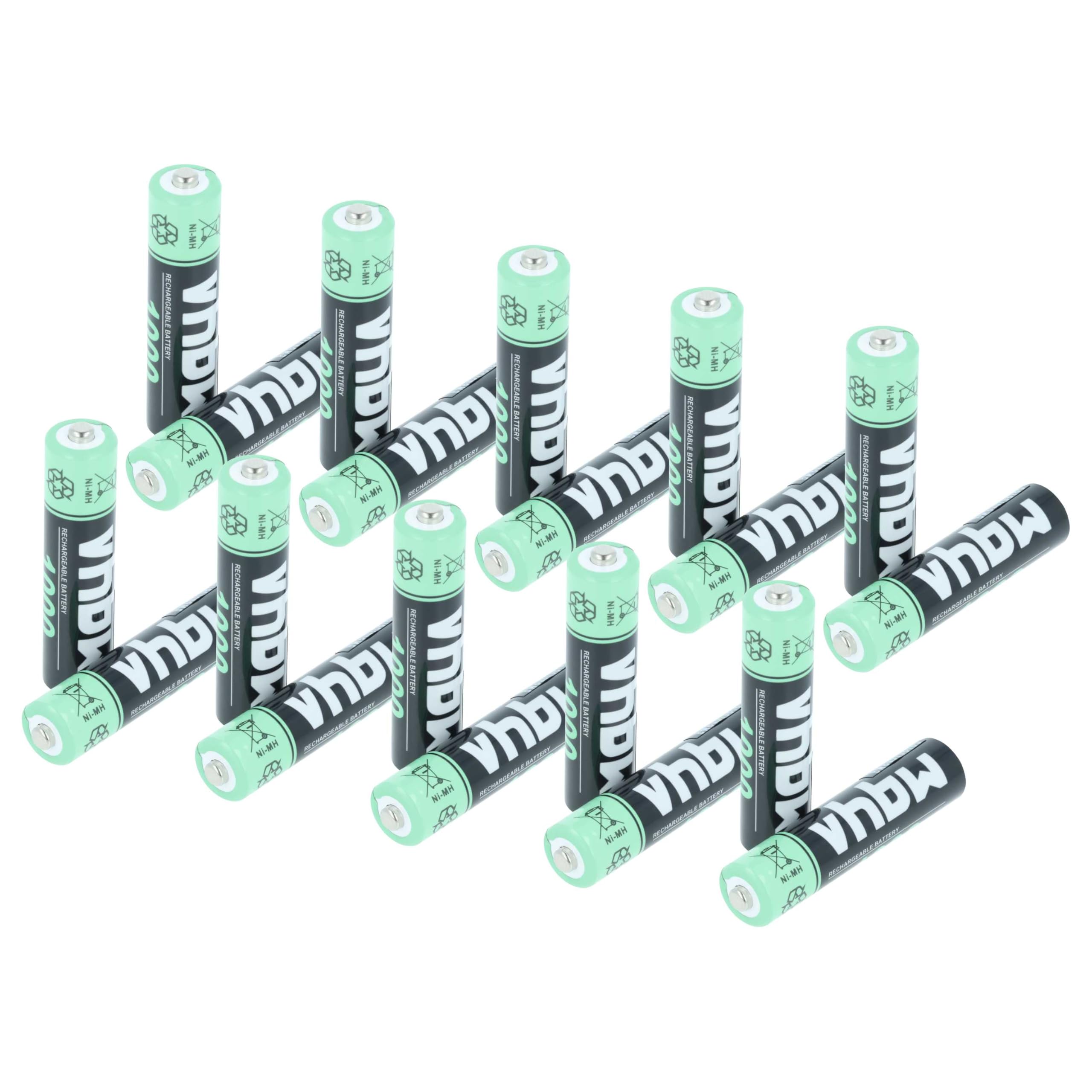 vhbw AAA akumulator 20 szt. kompatybilny z Siemens Gigaset E370HX, E36, E365, E370, E550, akumulator 1000 mAh, 1,2 V, NiMH