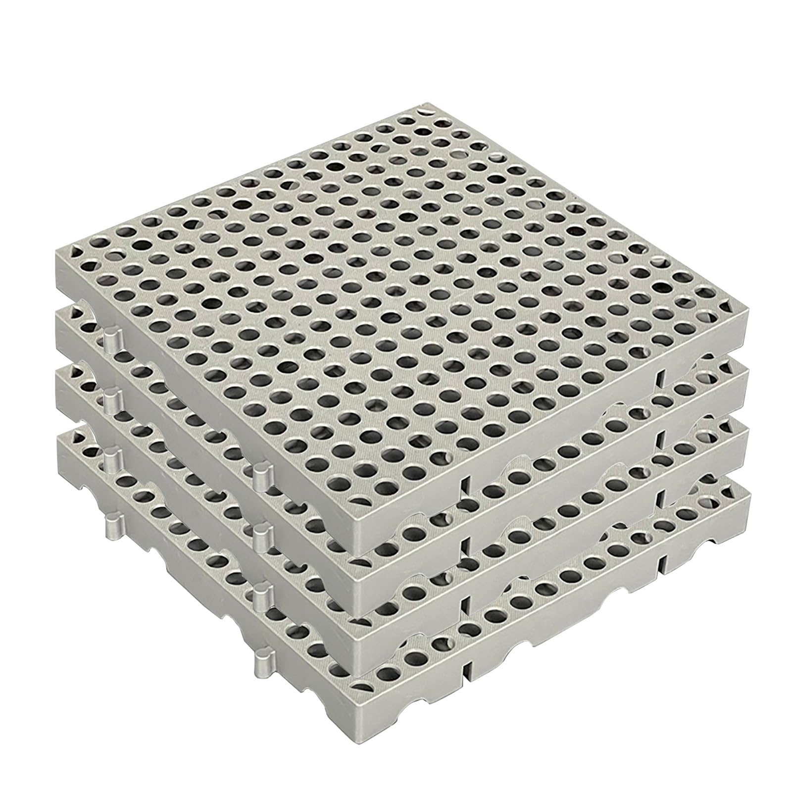 Palety ABS do układania w stosy | Wielokolorowe, wiele rozmiarów do organizowania magazynów i domów(Grigio,50x50x3cm/20x20x1.2")