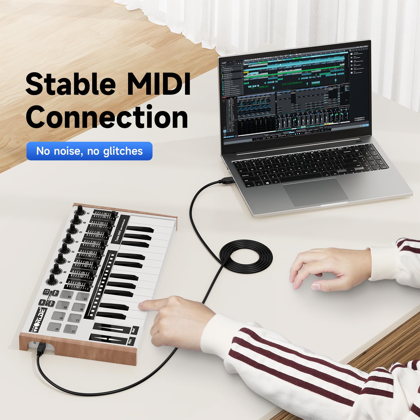 Cavo USB 2.0 per stampante da 3,5 m, cavo 2.0 ad alta velocità per stampante tipo A maschio a B maschio, cavo lungo USB A a B, cavo lungo 3,5 m
