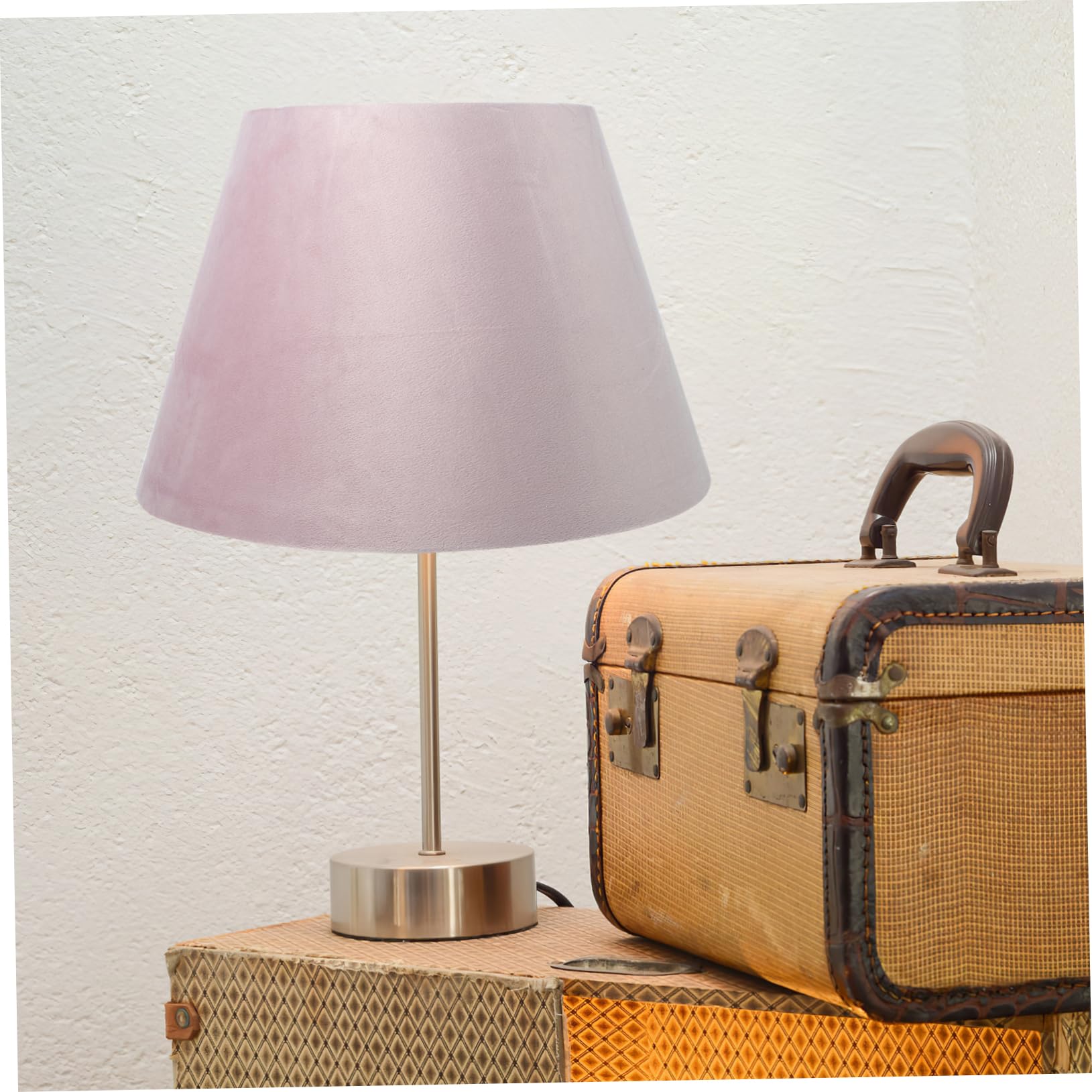 POPETPOP Pantalla De Franela Lámpara De Escritorio Pantallas Cilindro Lamparas Salon Tonos De Lámpara De Tonos De Lámparas Para Lámparas De Mesa Pantalla De Lámpara De Mesa Paño Rosa