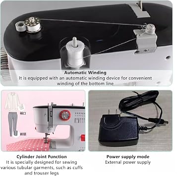 Electronic Sewing Machines, Home Electric Small Desktop Embroidery Machine,Automatic Overlock Sewing Machines for Home DIY Fabric Repair