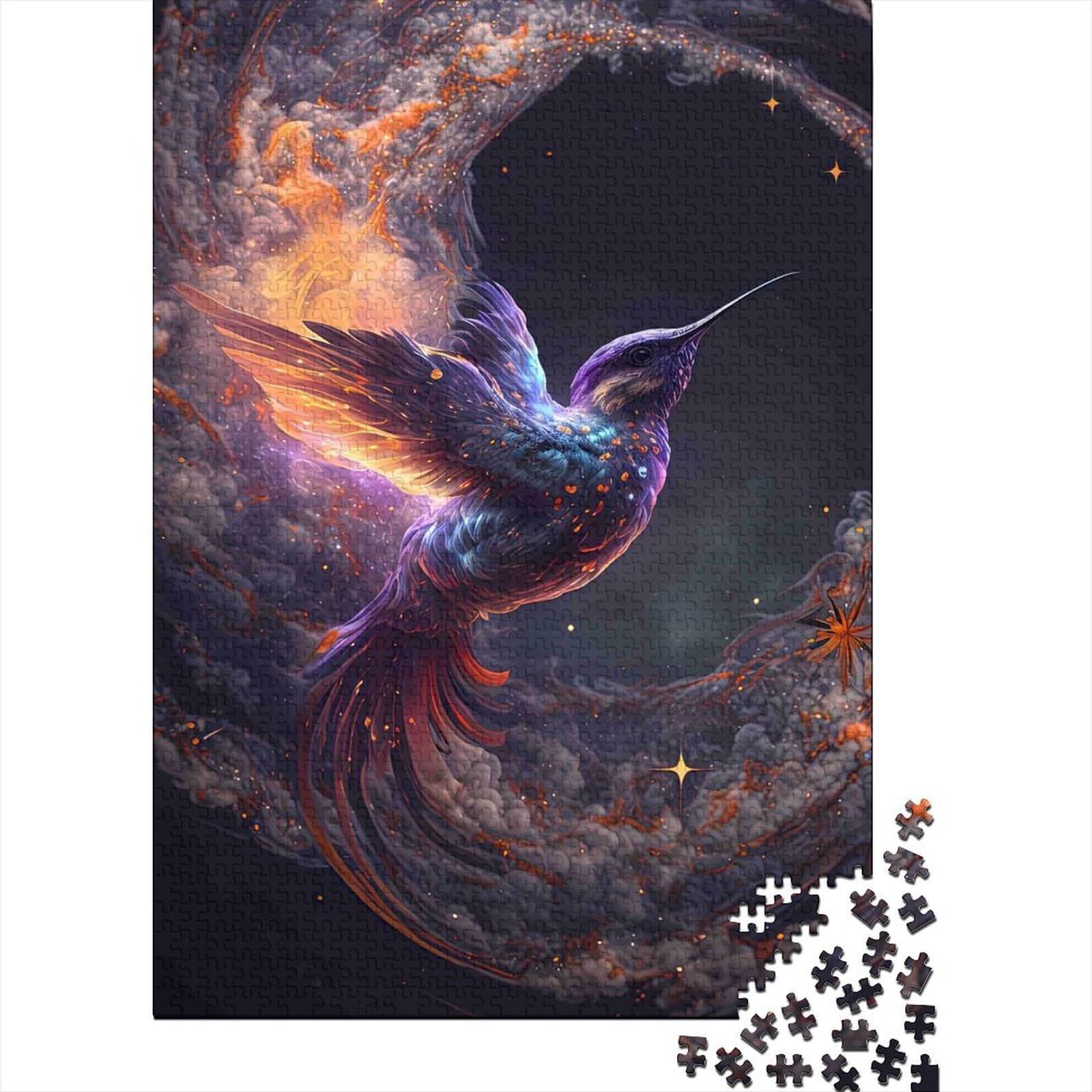 hummingbird 1000pc jigsaw puzzle paper for adults galaxy family game wall art