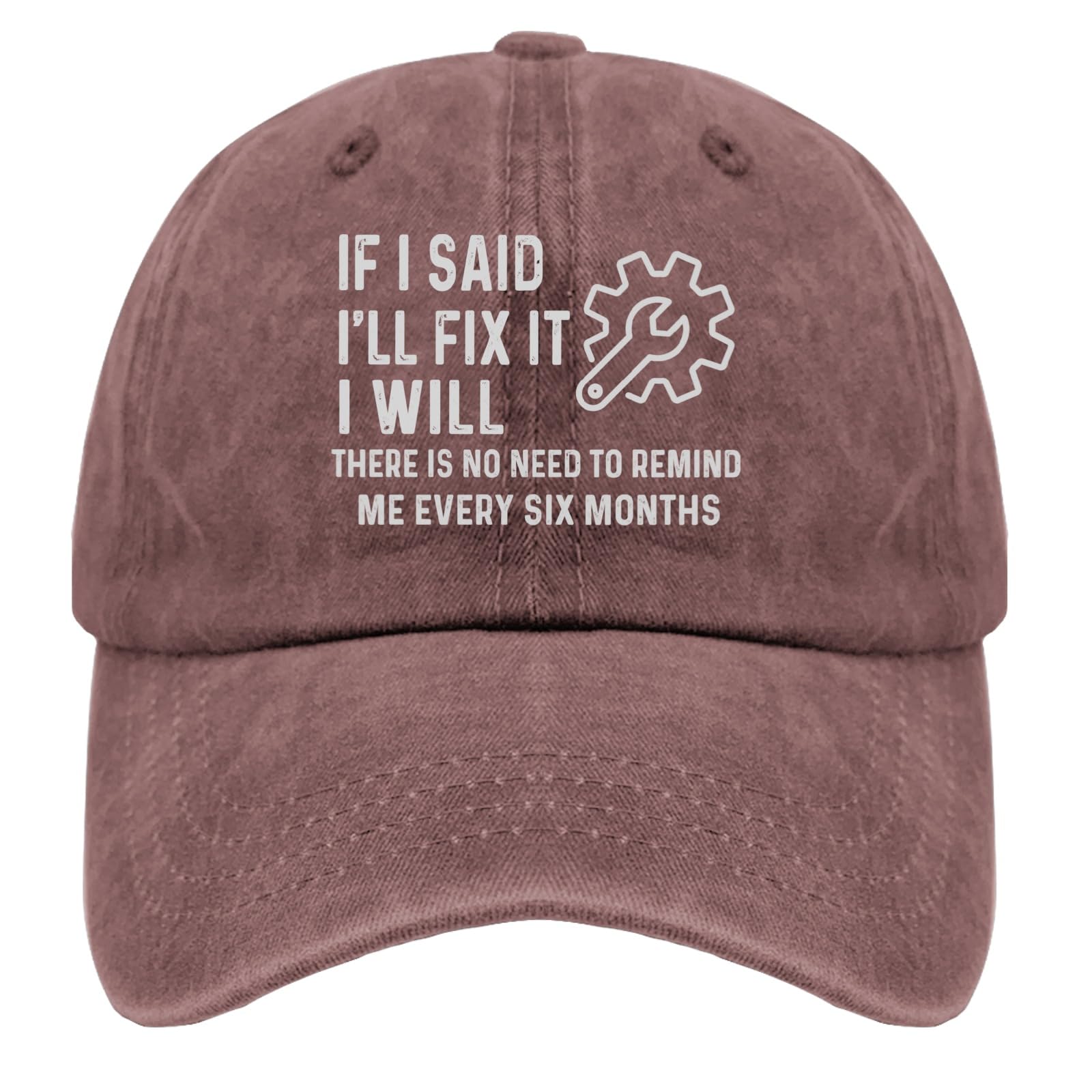 Paunook I Fix Sun Hat If i Said I'll Fix it I WillGolf Hat Men's Hat Wine Red Sun Hat Men Gifts for Son Workout Hats