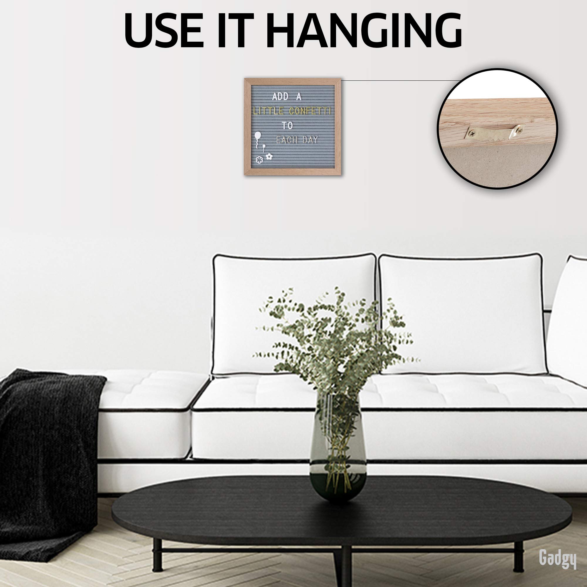 Buy Gadgy Grey Felt Letter Board 25 x 25 cm 510 Letters & Stand