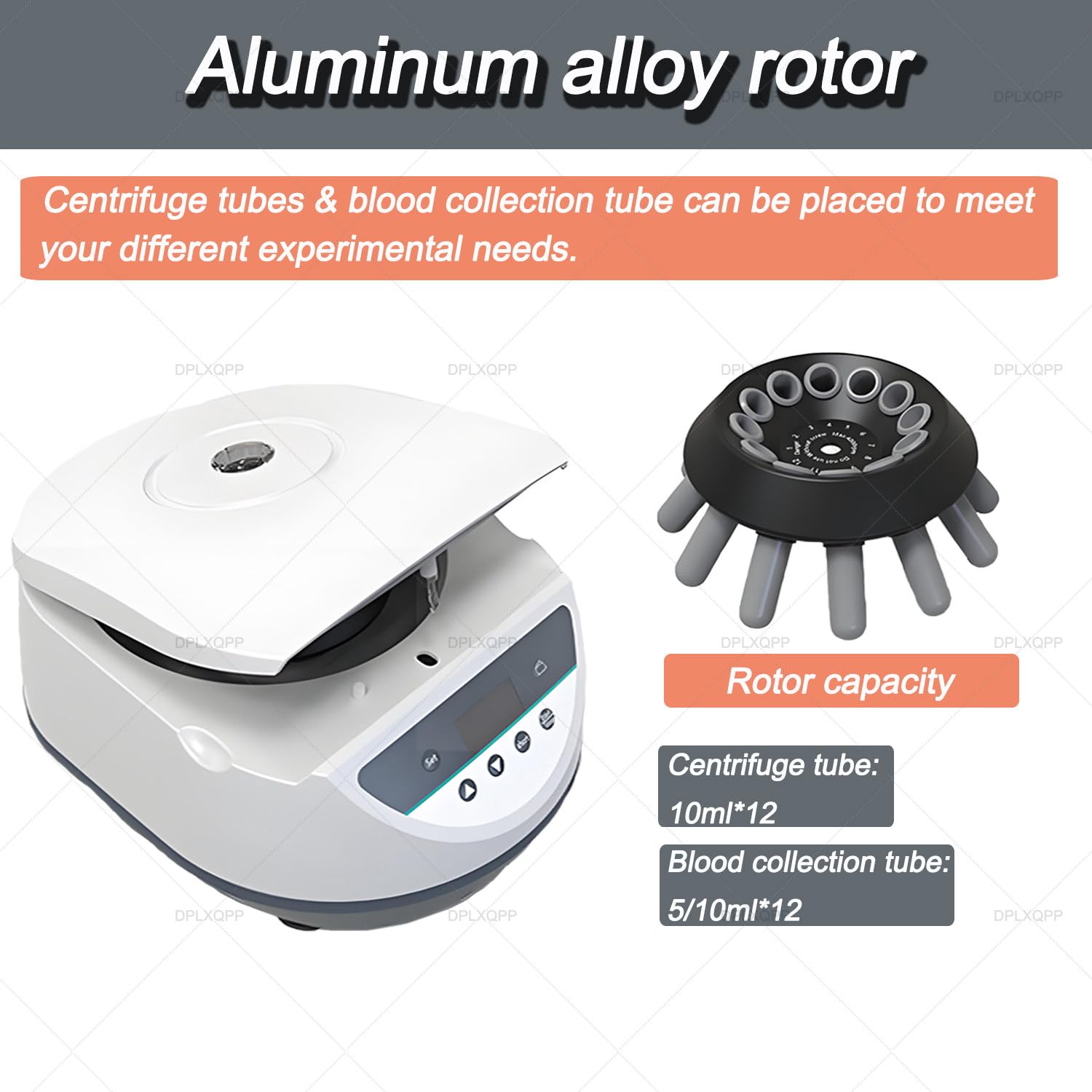 Máquina centrífuga de sobremesa de baja velocidad, 500-4000 RPM ajustable con pantalla LCD digital, capacidad para 12 tubos de 10 ml para laboratorio, aplicaciones médicas y educativas