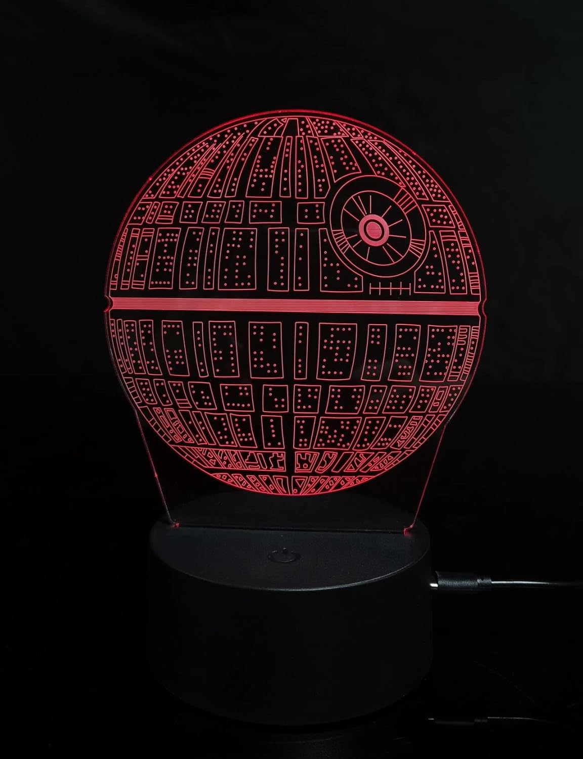 TITISKIN 3D Illusion LED Night Light,7 Colors Gradual Changing Touch Switch USB Table Lamp for Holiday Gifts or Home Decorations(Death Star)
