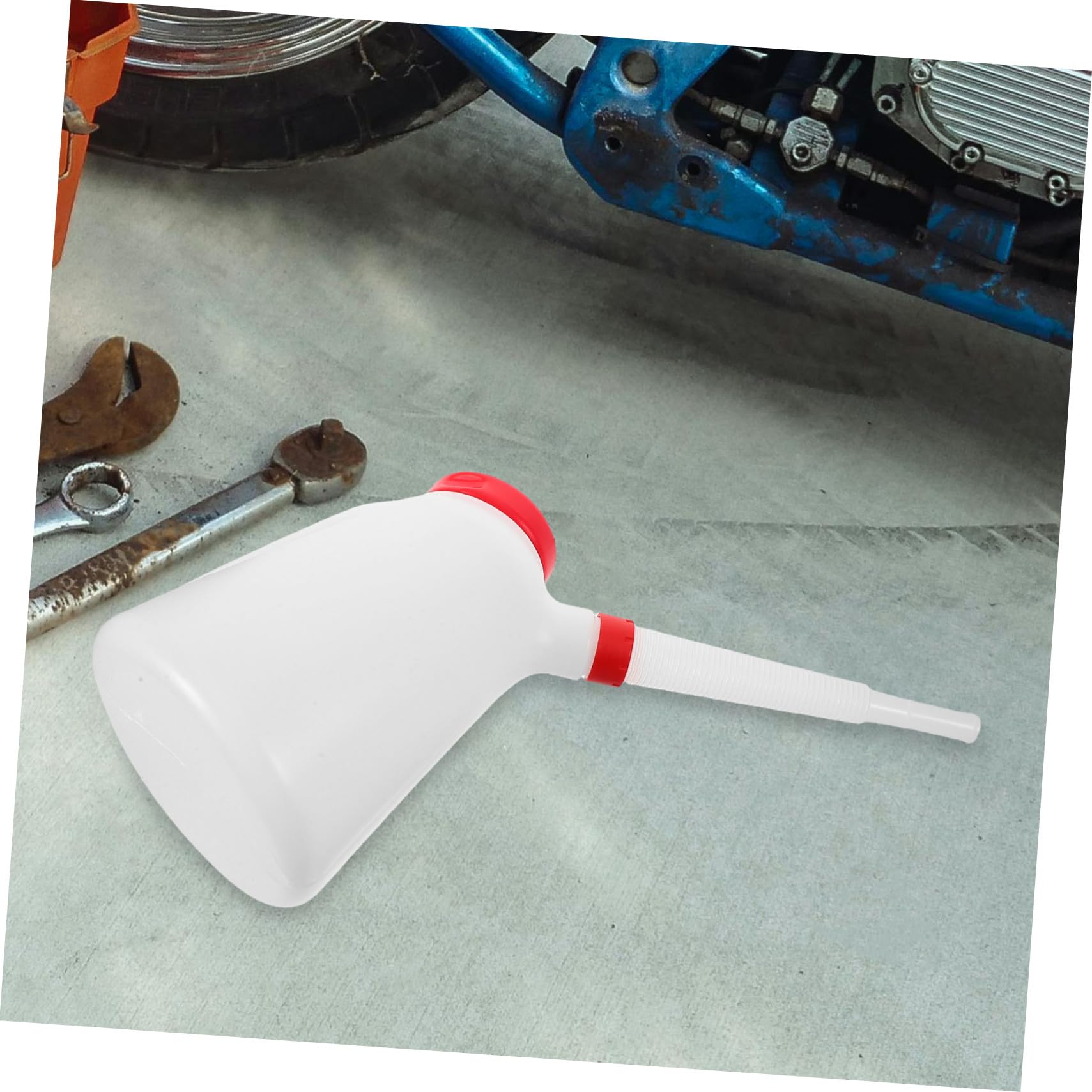ORFOFE Broc Verseur Gradué Huile Moteur avec Long Bec pour Injection Précise Distributeur Huile Plastique pour Voiture Moto et Bateau Outil Multifonction pour Entretien Réutilisable