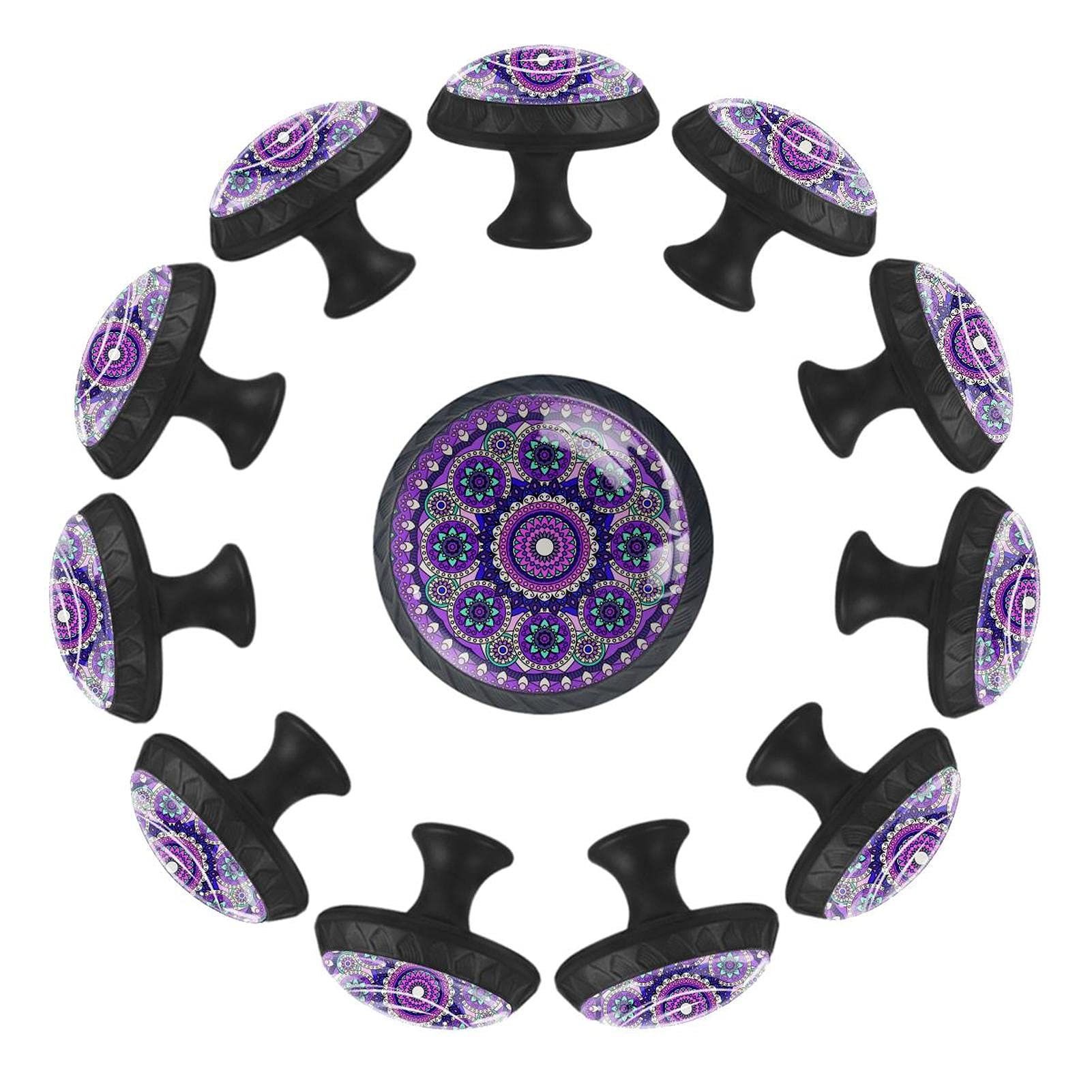 Bouton de tiroir rond violet pour relooker une commode ou un meuble de crèche