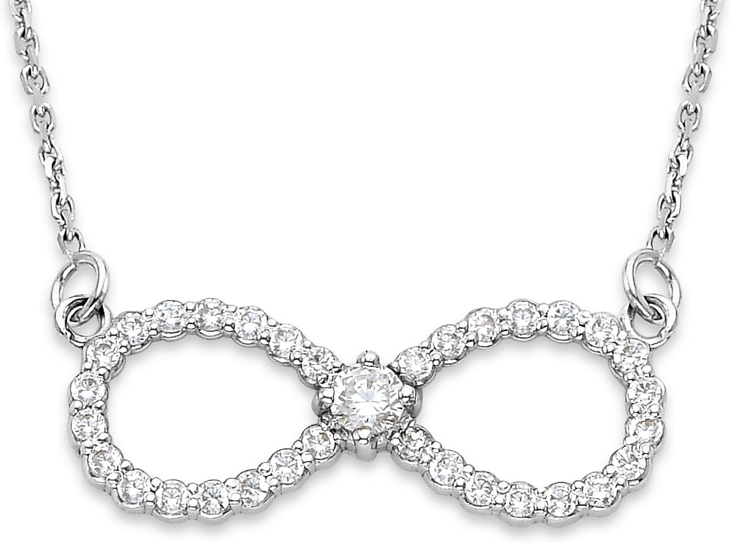 Takar Infinity Pendant Necklace Gold Plated Eternity Jewelry for Women Made in USA