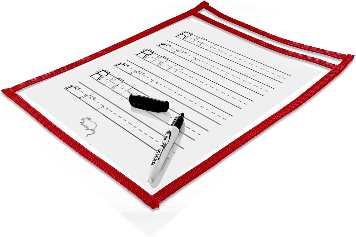 Dry Erase Pockets Sheet Protectors Reusable Plastic Sleeves Environment Friendly Great for Teacher, School, Classroom, Office or Home (10 Per Pack)(Pack of 2) by - Emraw