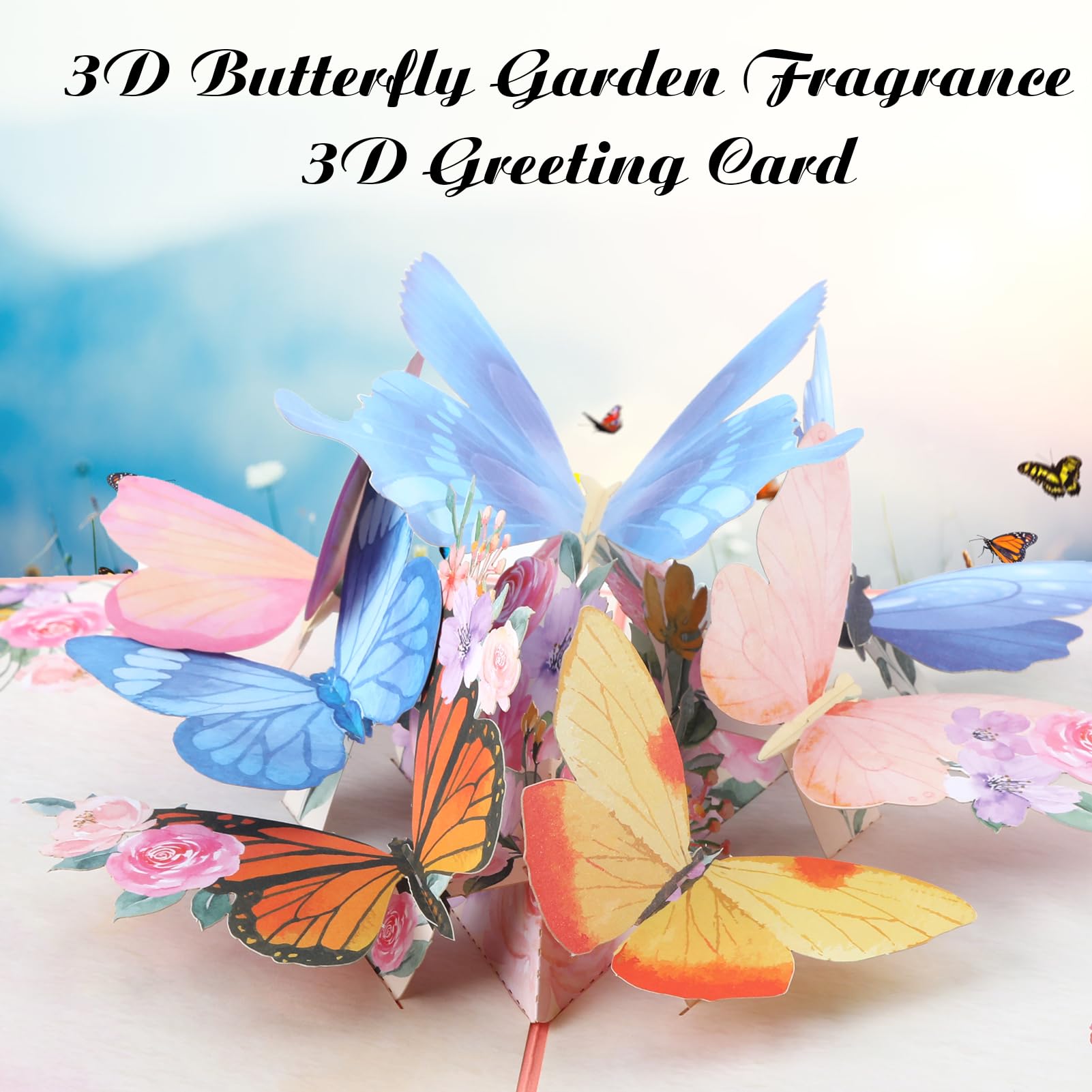 Pop Up Flower Bouquet Card Butterfly Birthday Card 3D Butterfly Pop Up ...