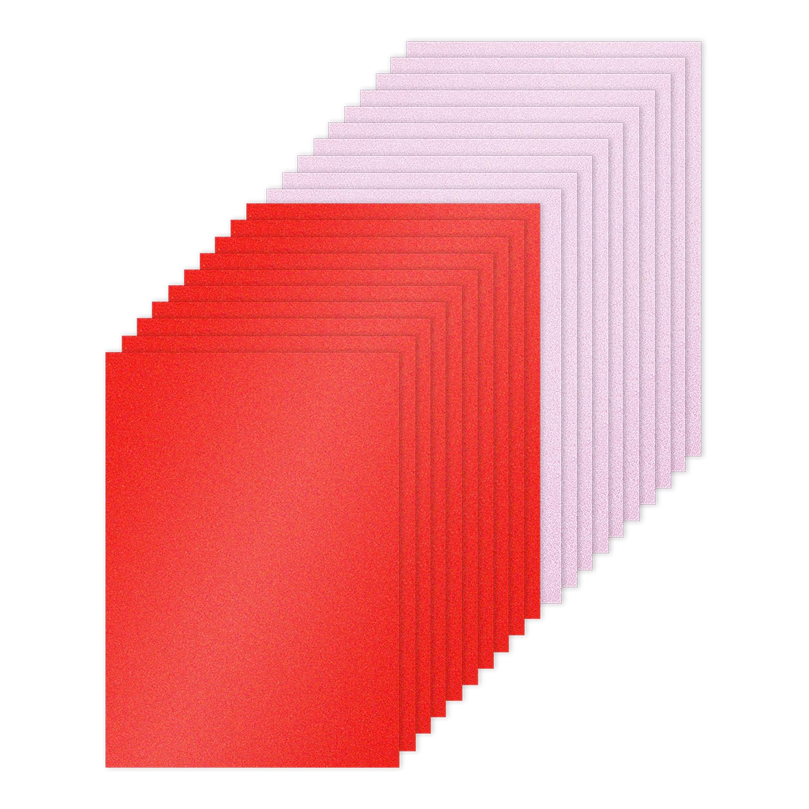 PATIKIL 40Sheets Red/Light Pink Glitter Cardstock Paper