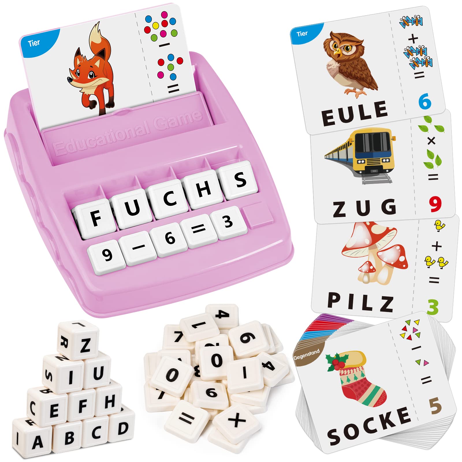 Joozmui Geschenk Mädchen 3 4 5 6 7 8 Jahre, Buchstaben Lernen Spielzeug ab 3-8 Jahre Junge Spiele ab 3-8 Jahre Geschenk Junge 3-8 Jahre kinderspielzeug ab 3-6 Jahre Geburtstagsgeschenk
