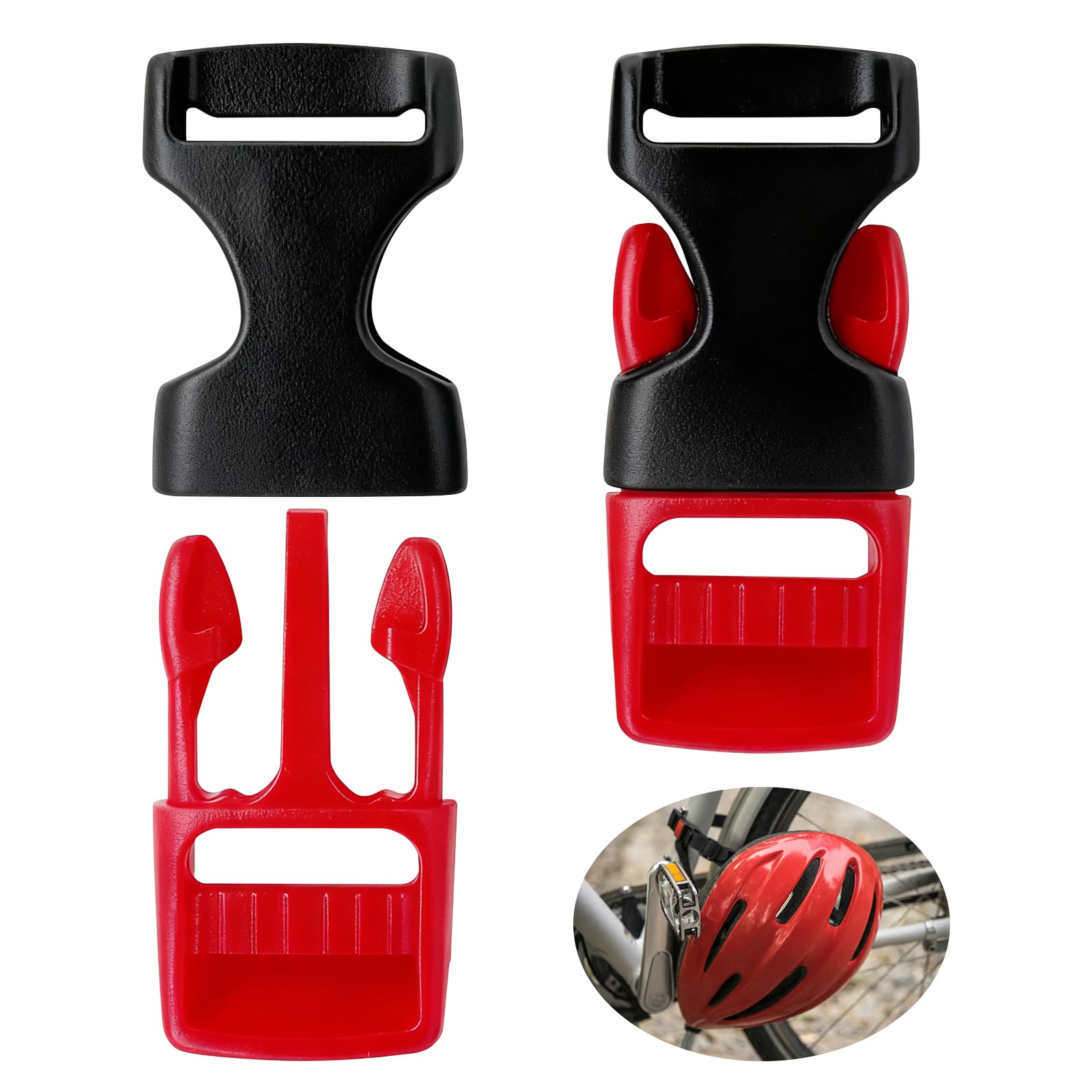 Helm Verschluss Fahrradhelm Verschluss Motorradhelm Schnellverschluss - Helmkinnclip, Helmschnalle Gurtschnalle für Steckschnalle Helm, Kinnverschluss mit Steckerschloss, Ersatzteil Helmersatzteil