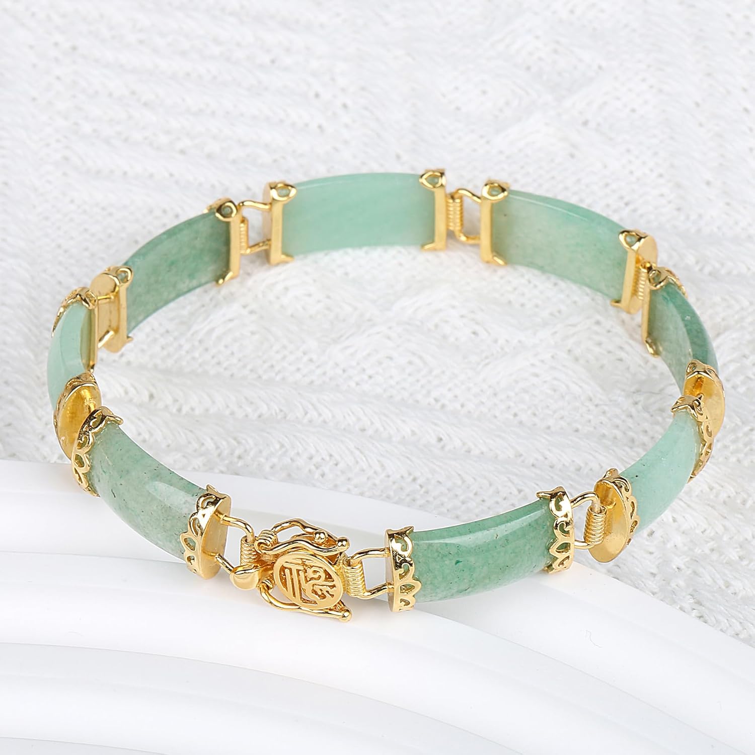 Bracelet for Women - Good Fortune Bracelet Natural Green Bangle Bracelet, Bracelet Gifts for Women - Image 7