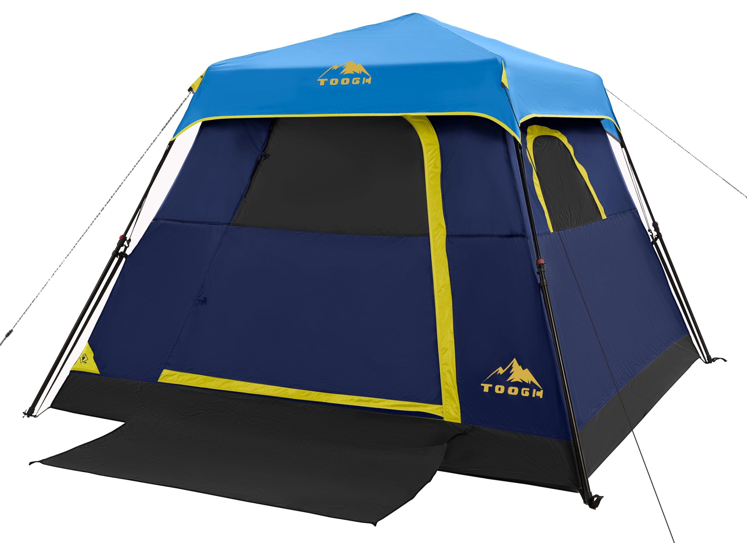 3/4 Person/6 Person Camping Tent Fast Cabin Tent with Instant Setup Tent, Weatherproof Tent Easy Quick Set Up & Pop Up in 60 Seconds with Rainfly Backpack for Family Camping,Upgraded Ventilation