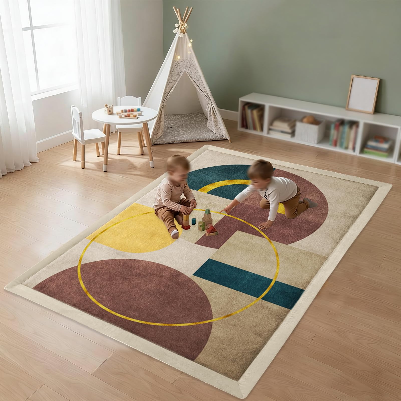 Baby Play Mat for Floor, 3 cm Thick Playmats for Babies, Soft Baby Rug Kids Playpen Mat for Crawling & Playing, Non-Slip Play Crawling mat for Nursery Baby, Soft Activity Floor Mat 190 x 220 cm