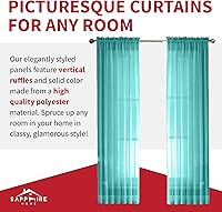 Vista 94 de Sapphire Home - Paneles de cortina (2 unidades), cortinas translúcidas de 54” x 84” (108” de ancho en total), paneles de gasa para dormitorio, sala