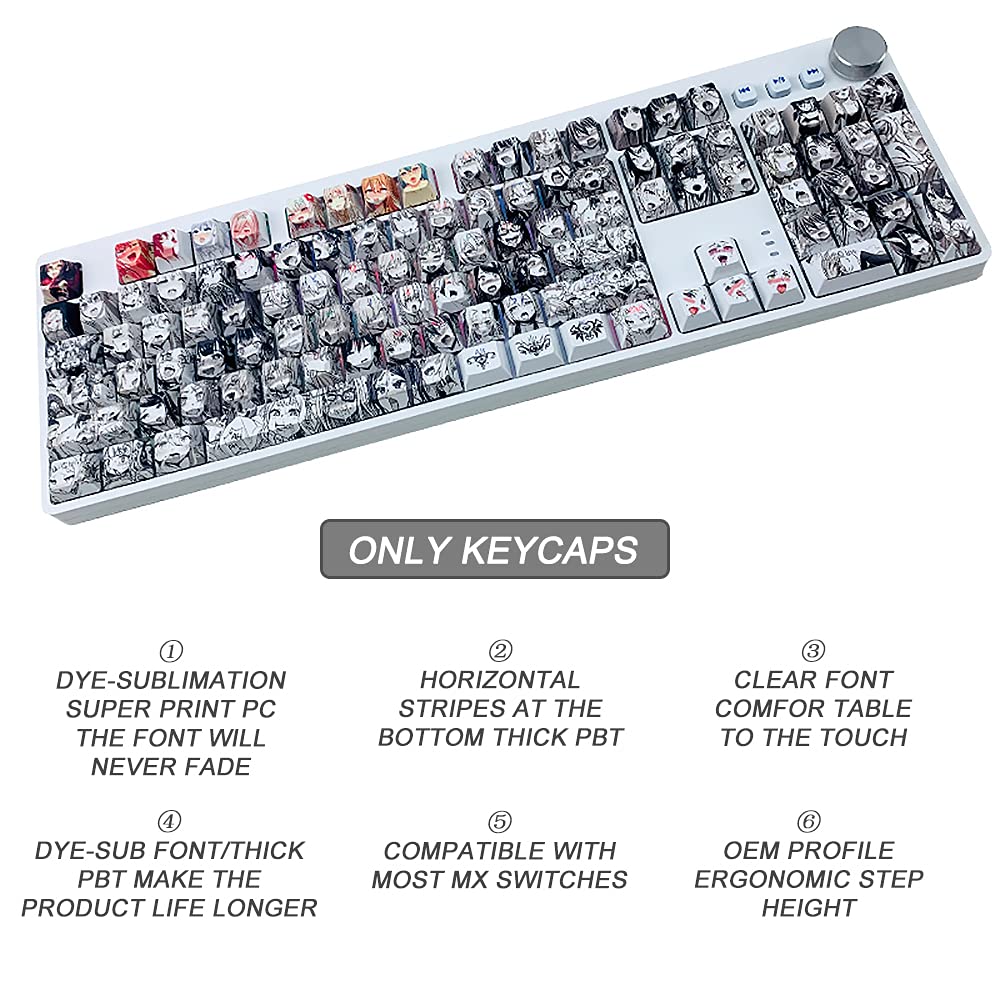 Amazon.com: Japanese Anime Keycaps 108 PBT Dye Sublimation