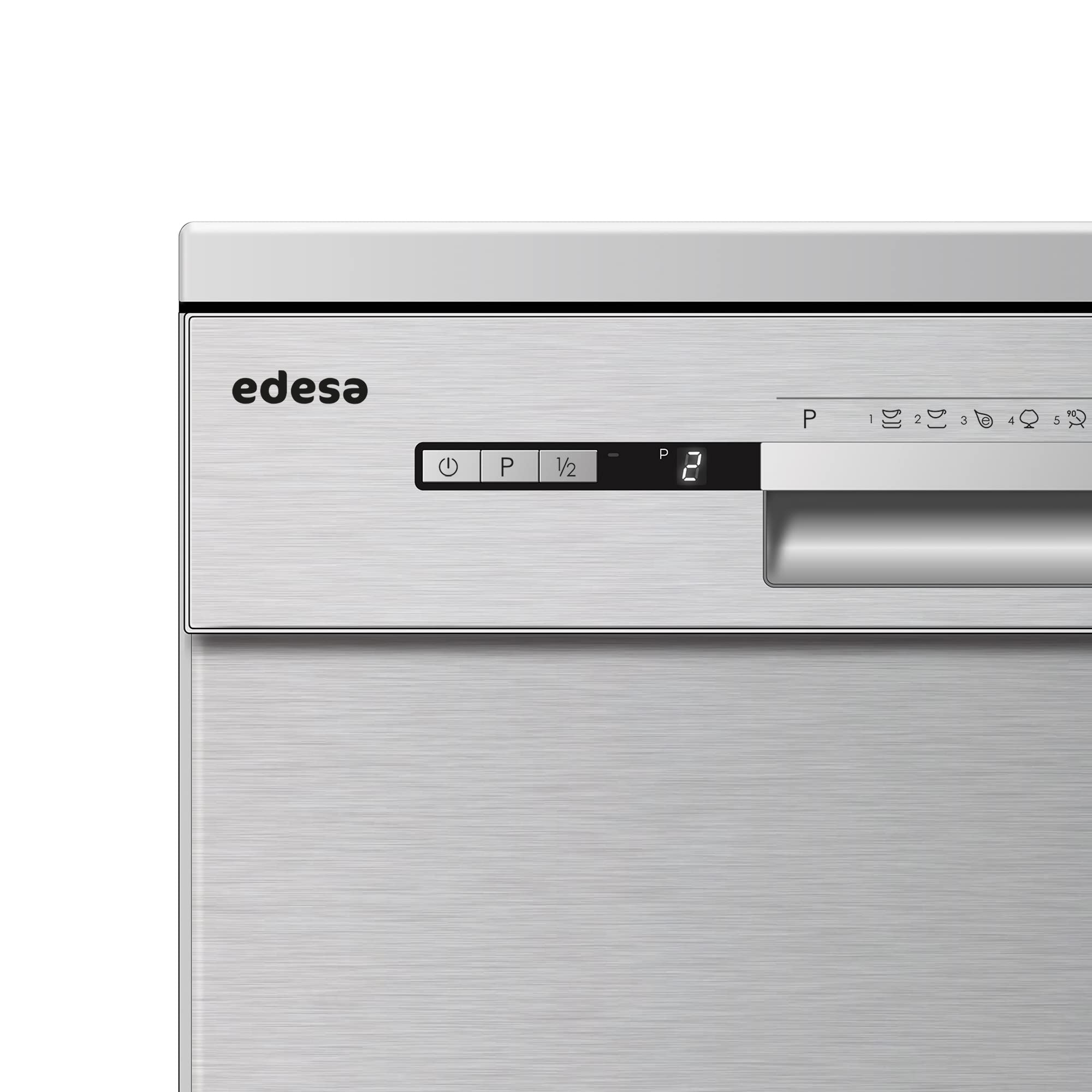 Edesa EDW-6230 X Lavavajillas de Libre Instalación Ancho de 60 cm 7 Programas Especiales con Triple Sistema de Seguridad y Display Capacidad 13 Cubiertos Color Real Inox