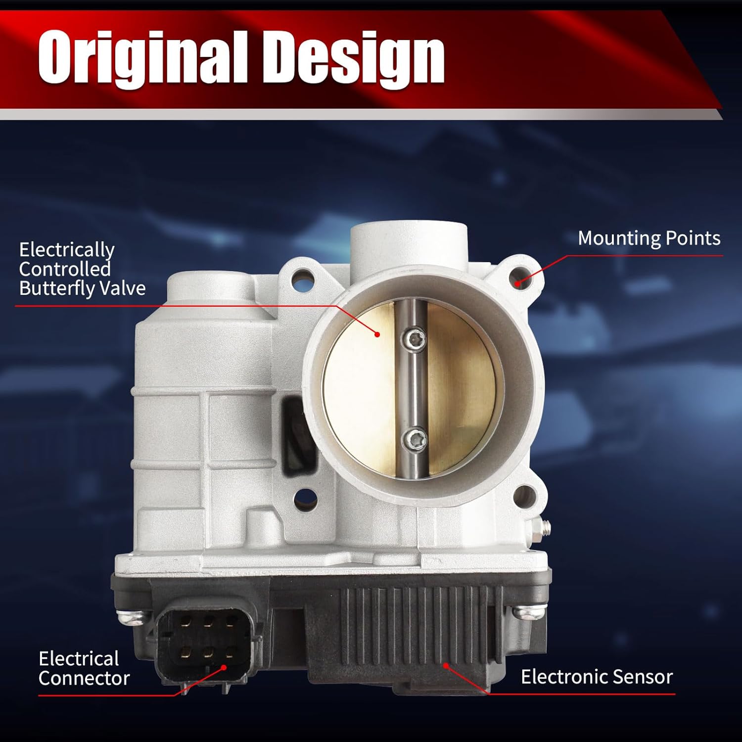 Electronic Throttle Body Assembly 16119-AU00A Compatible with Nissan Sentra 2003-2006 1.8L L4 Replaces S20052 977-561 67-0005 TB1003