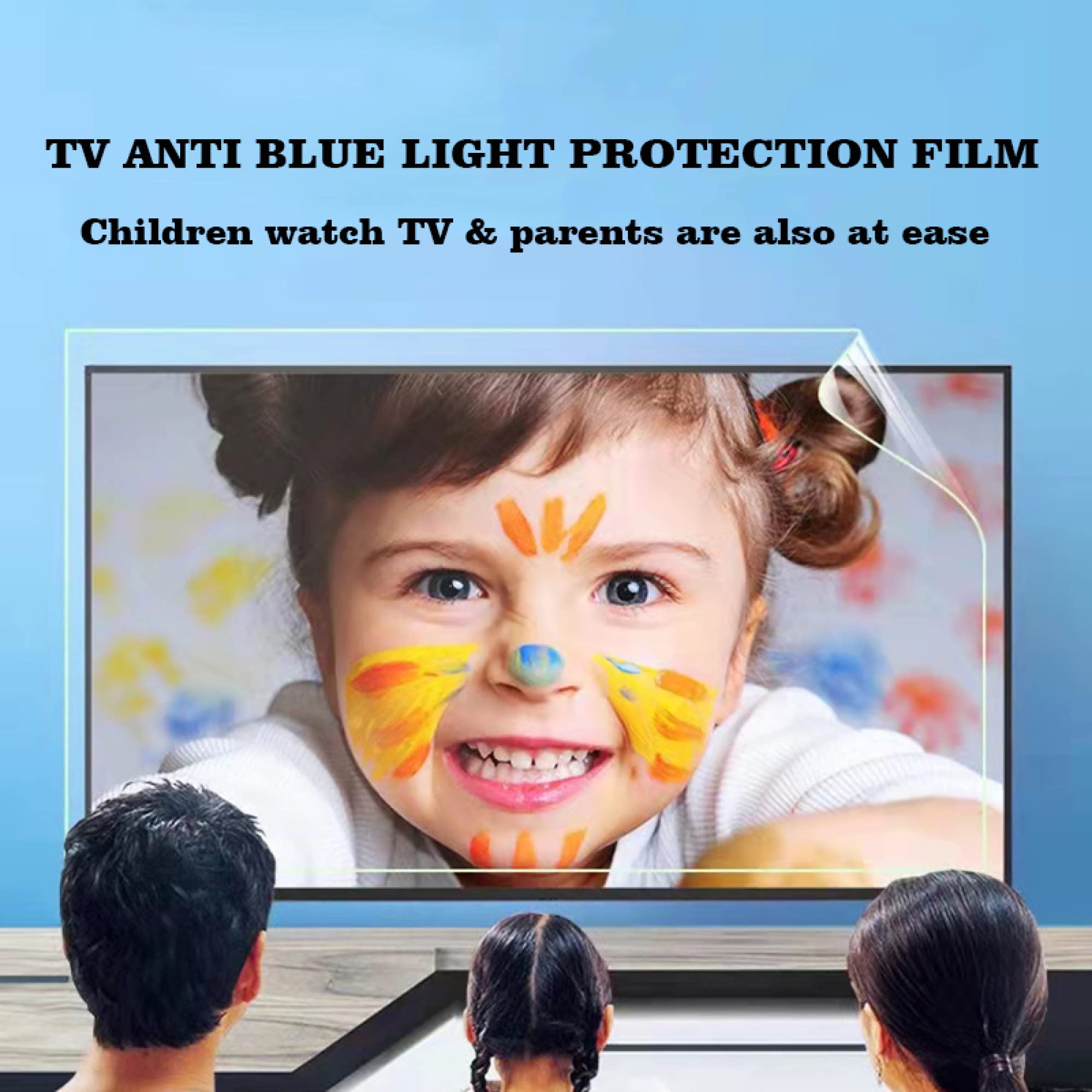 Pellicola protettiva opaca antiriflesso per schermo TV - Filtro monitor anti luce blu - Schermo contro le radiazioni Pannello proteggi i tuoi occhi Adatto per 32-75 pollici per LCD, LED ecc/Clear /