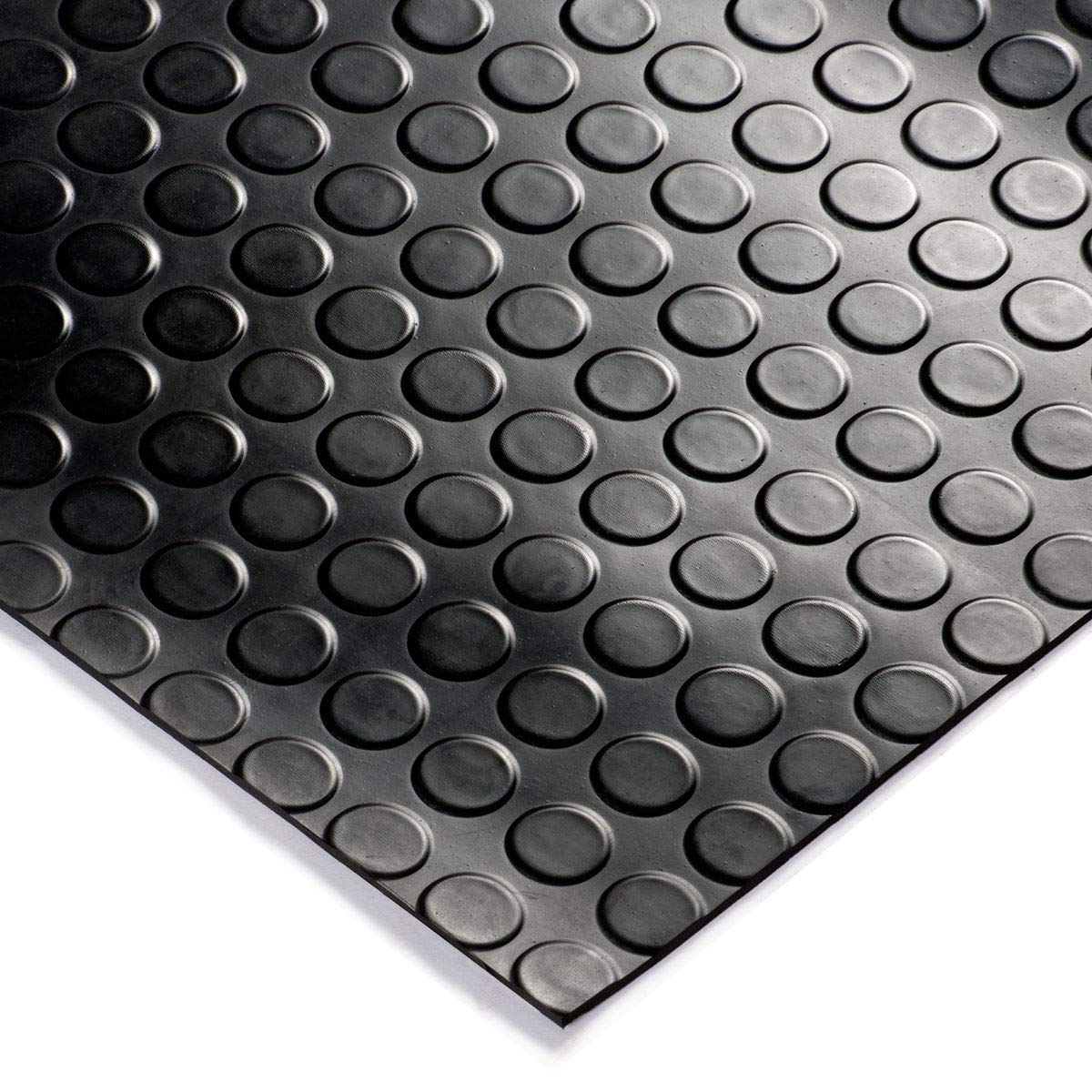 Lucatex - Rollo 1,20x5m pavimento Suelo Goma circulos 3mm Profesional - Suelo para talleres, comercios, garajes, colegios, embarcaciones - Suelo Antideslizante, Aislante y antiestático