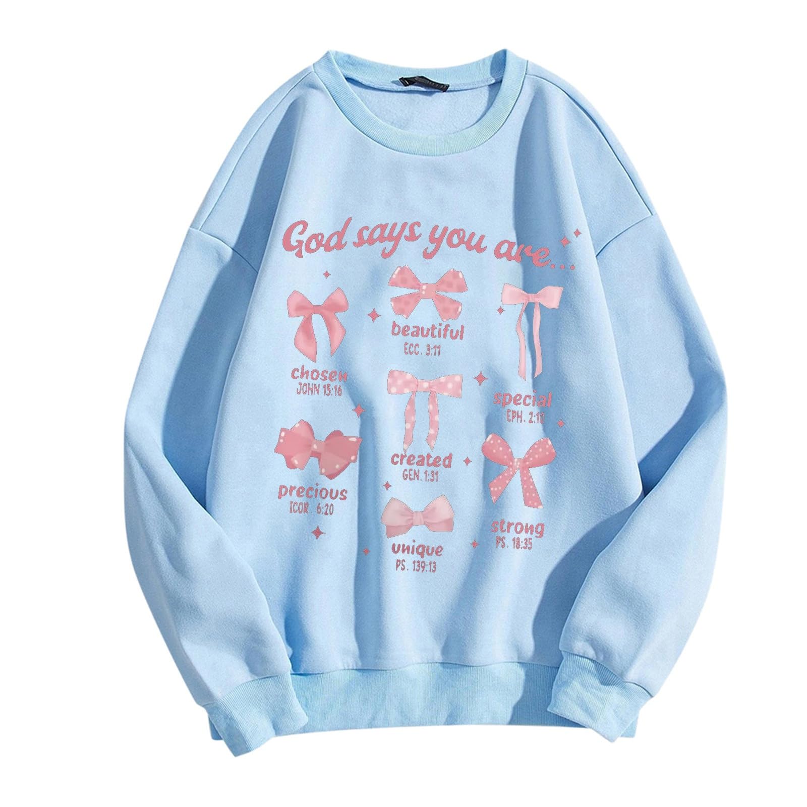 Sudadera de Manga Larga, Moda Informal, Holgada, sin Capucha, Cuello Redondo, para Temporada navideña