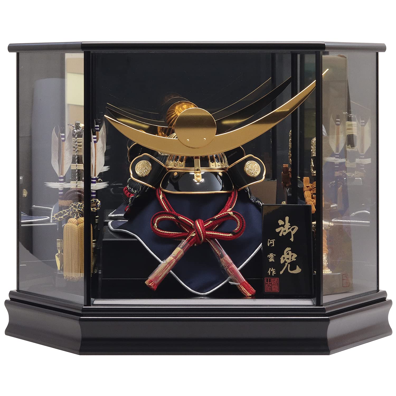 Amazon | 五月人形 兜ケース飾り 13号上杉謙信兜 間口52×奥行31×高さ