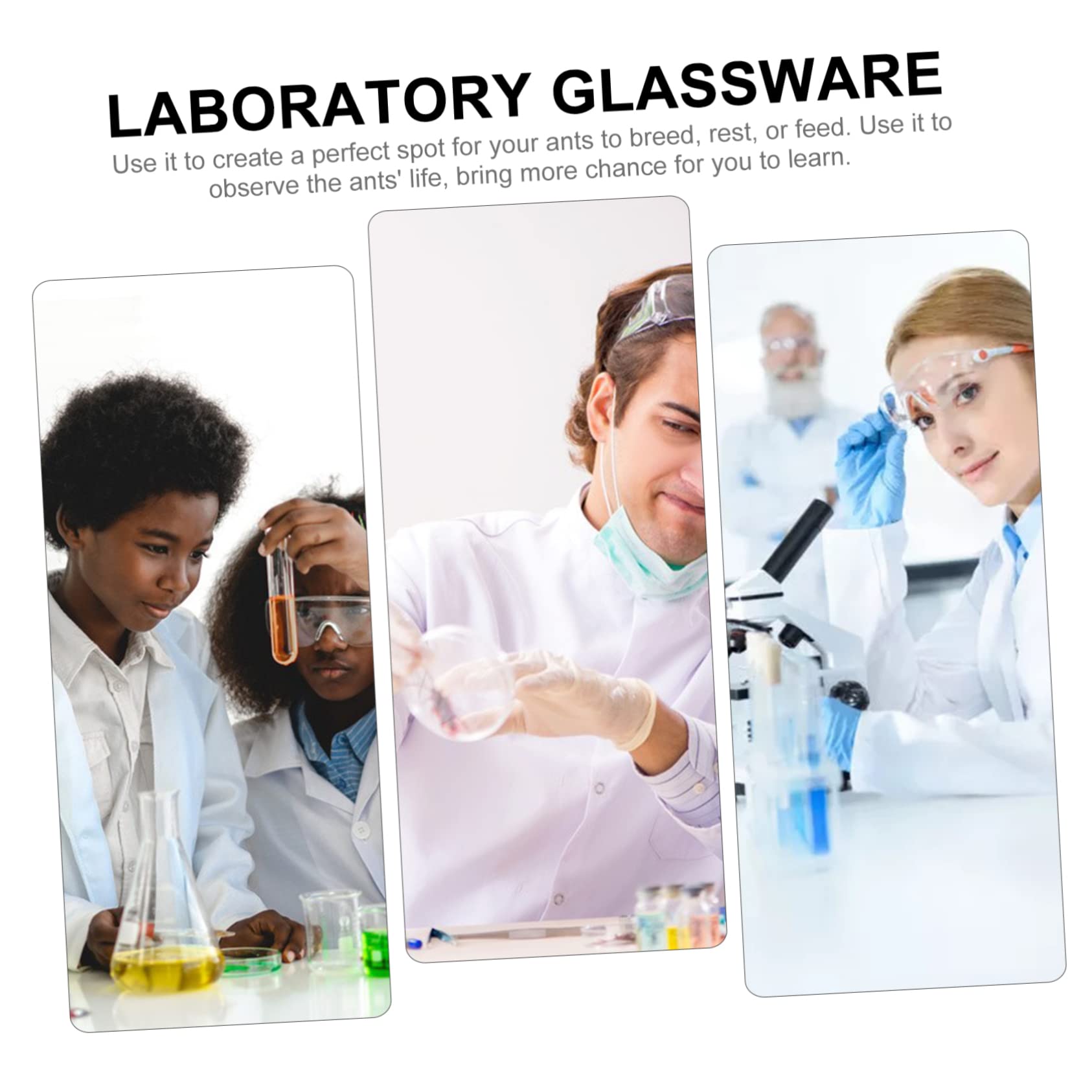 ULTECHNOVO 10piezas Tubos De Ensayo De Vidrio Rizado Frascos Transparentes Para Experimentos Escolares Recipientes De Vidrio Para Liquidos