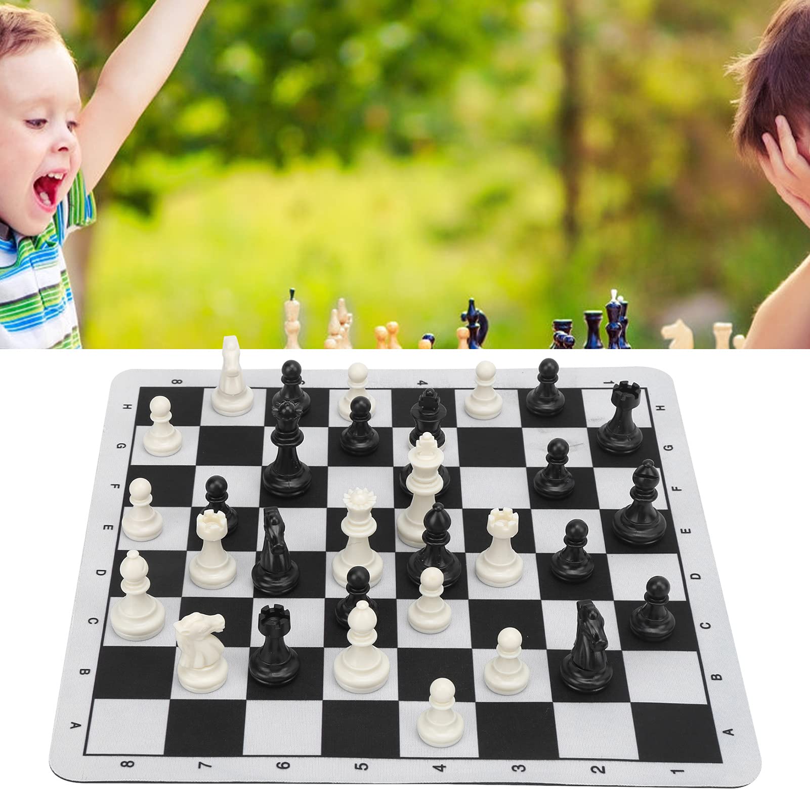Brrnoo Jeu d'échecs Géant d'extérieur, Jeu 'échecs Standard International, Grand 'échecs, Grand 'échecs en Plastique avec échiquier