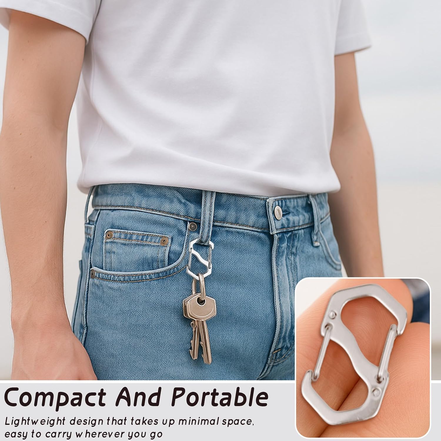 12pcs Double-Opening Stainless Steel Necklace Shortener Clasps – Small & Large Jewelry Connectors for Bracelets, Necklaces & Keychains