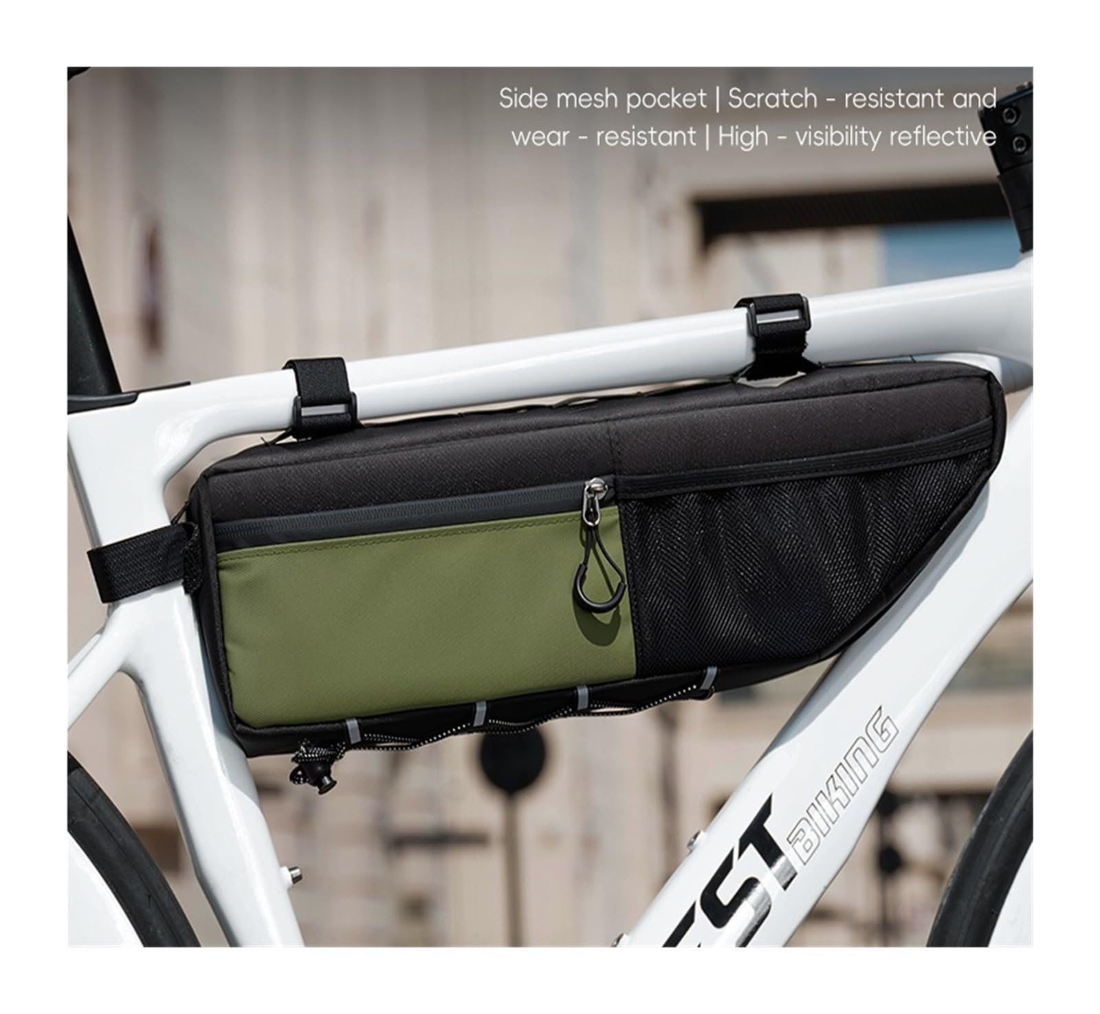 Xi Yu 1 borsa for telaio anteriore for tubo obliquo for bici | Pendolarismo quotidiano, deposito biciclette all'aperto(Black Yellow)