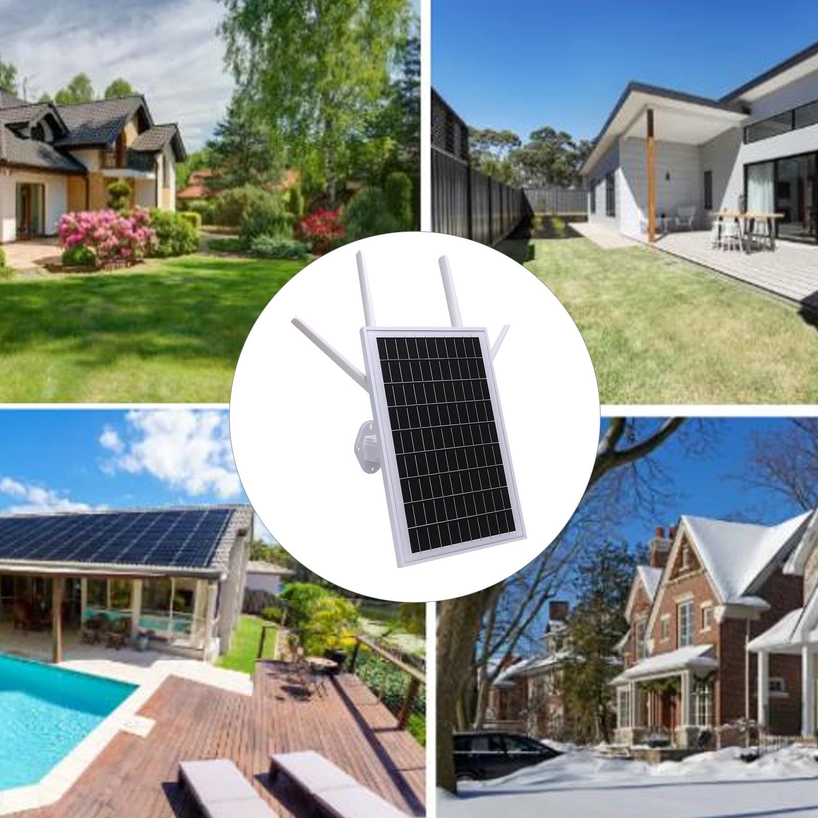 Tnfeeon WiFi Portable, Routeur de Routeurs IP66 WiFi Extérieur sans Fil à l'épreuve de l'eau avec Panneau Solaire 15W pour la Caméra de sécurité RV Portable, de Voyage Moderne 4G LTE à (Version