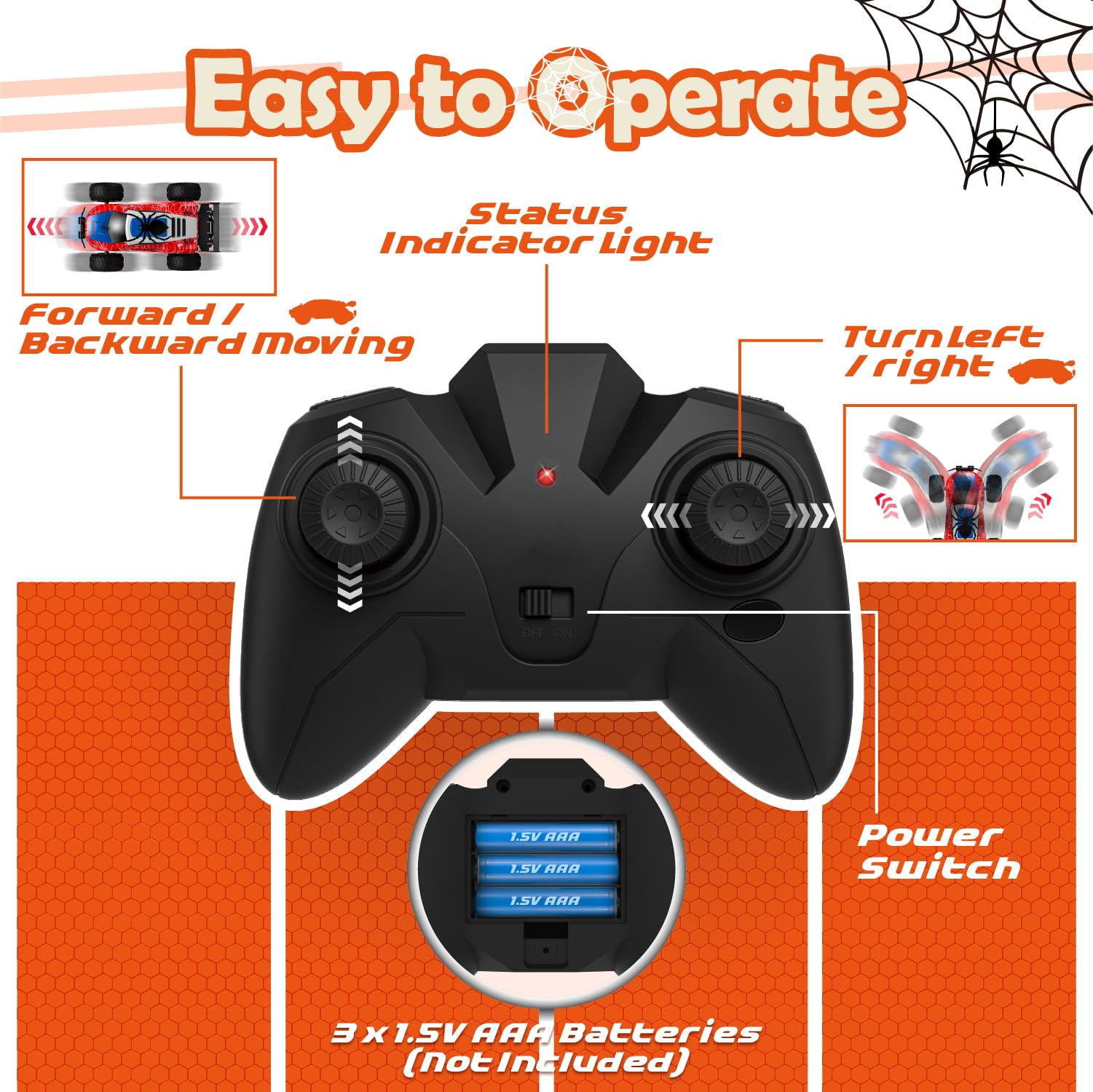 Kizeefun Auto telecomandata, auto RC per 3 4 5 6 7 8 9 anni giochi bambini toy, 2,4 GHz off-road RC crawler 70 minuti di tempo di gioco (2 batterie gratis), regalo di compleanno per ragazzi e ragazze