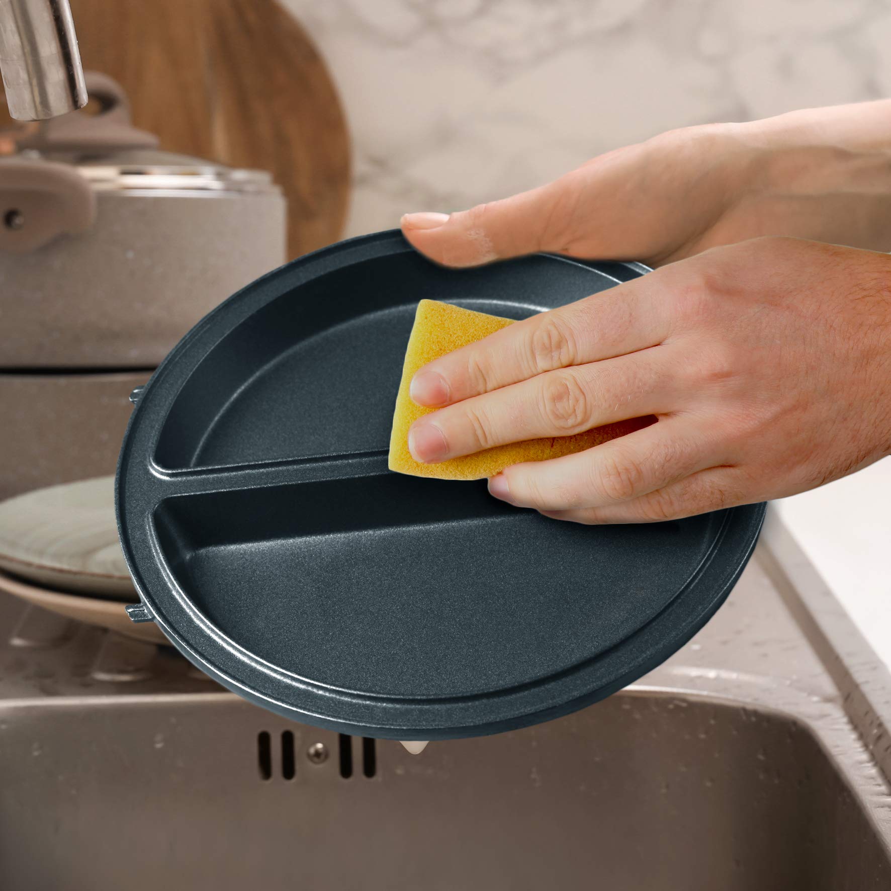 Duronic OM60 Piastra per Omlette | Piastra elettrica per frittate 600W | Superficie antiaderente e facile da pulire | Ideale per Frittate, Panzerotti, Nachos e tutte le pietanze dolci o salate