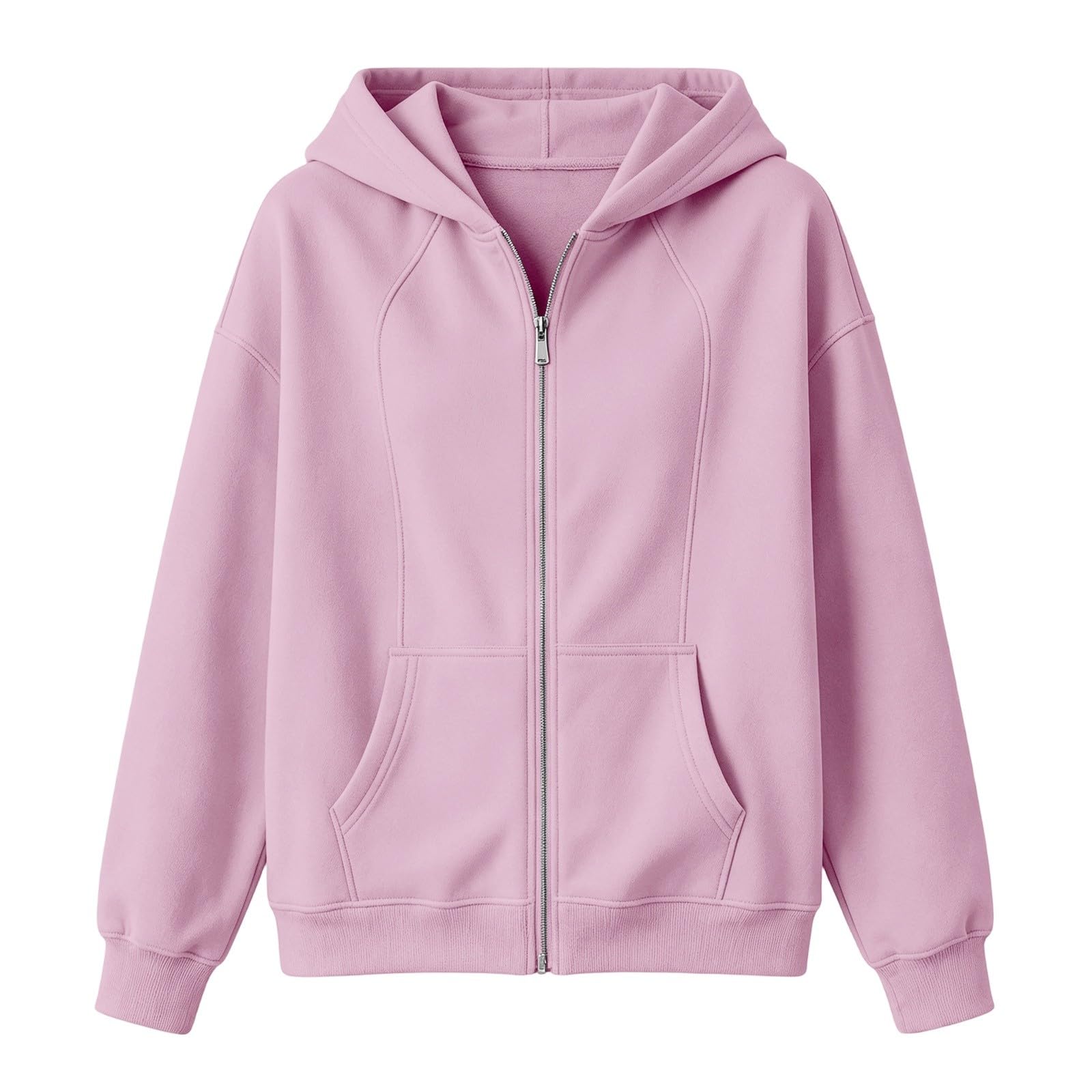 Hoodie - Sudadera con capucha para mujer, con cremallera, chaqueta deportiva de manga larga