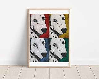 Dog Pop Art Decor Gifts For Dog Lover, Modern Dog Artwork Prints, Dog Wall Art Decor Prints Wall Art, Dog Pop Art Wall Decor Pop Digital Painting on Fine Art Matte Paper (40 * 50 cm)