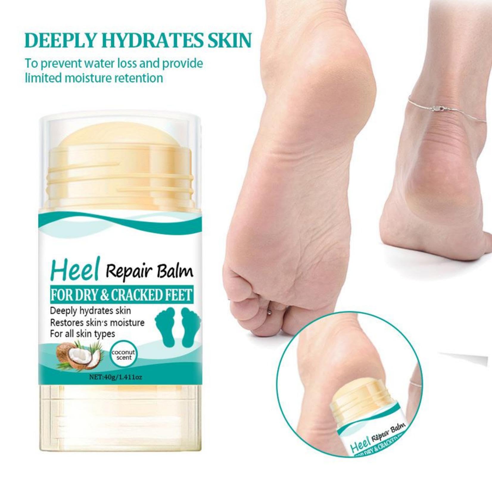 Heel Balm Stick For Dry Cracked Feet - Image 3