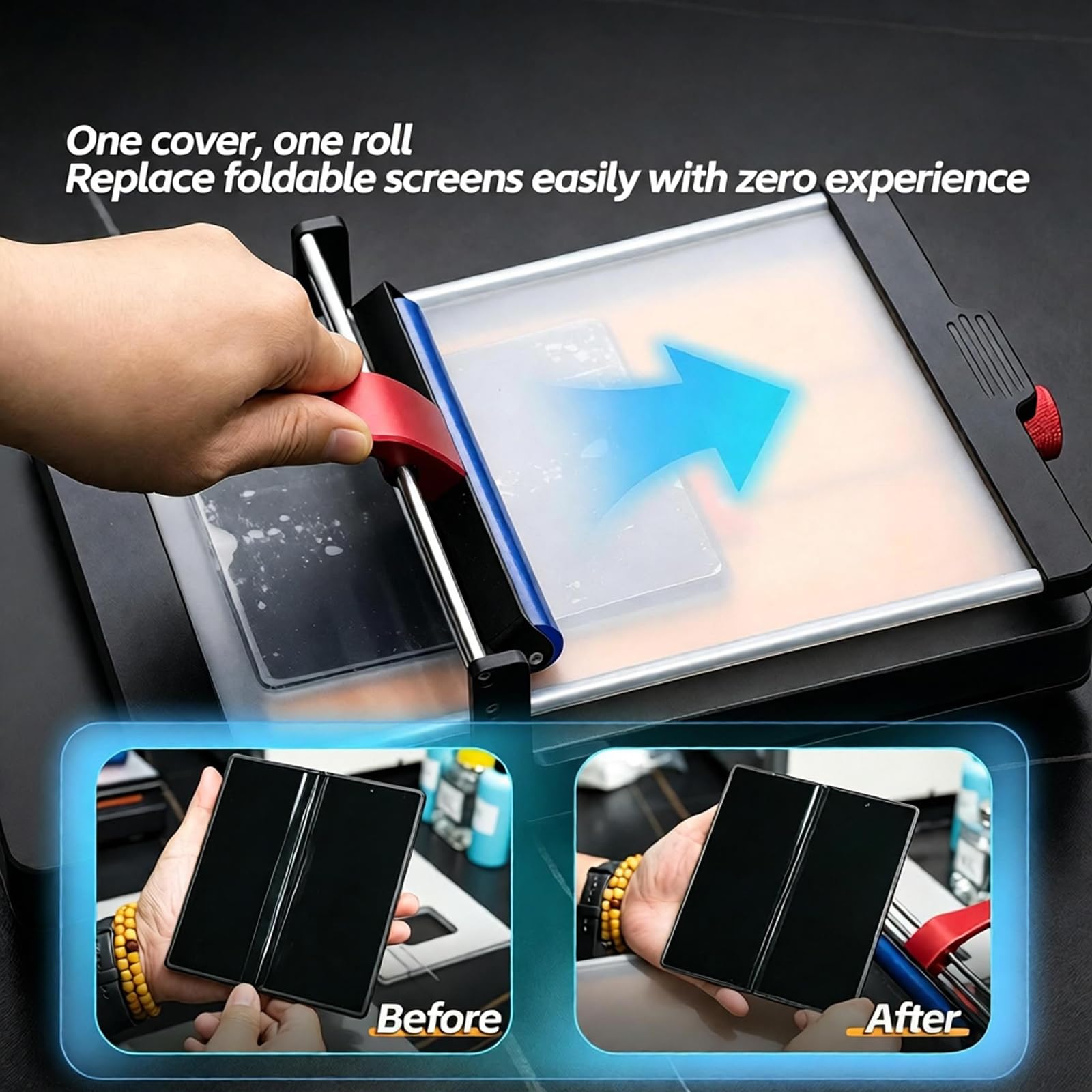 Outil Dinstallation De Film De Protection Décran Mobile, Machine À Laminer Les Écrans, pour Écrans Droits, Grands Écrans Pliables Et Écrans À Trois Volets, Film De Précision sans Bulles