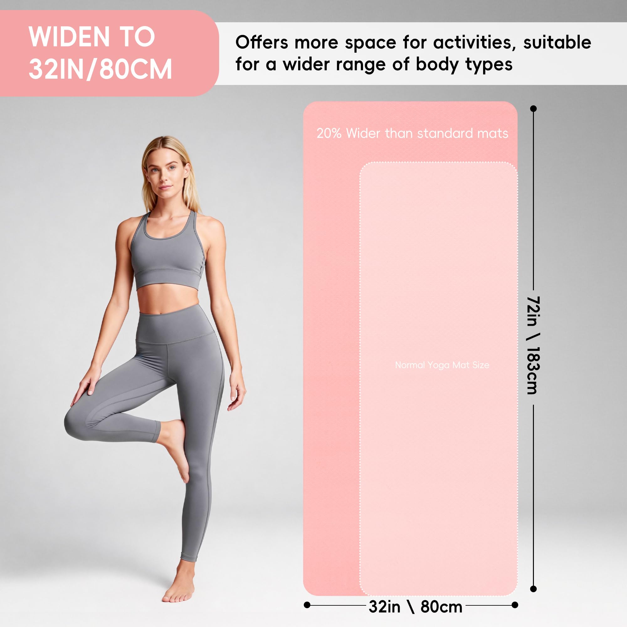 Amazon.com : Wimwum Extra Wide Yoga Mat 72