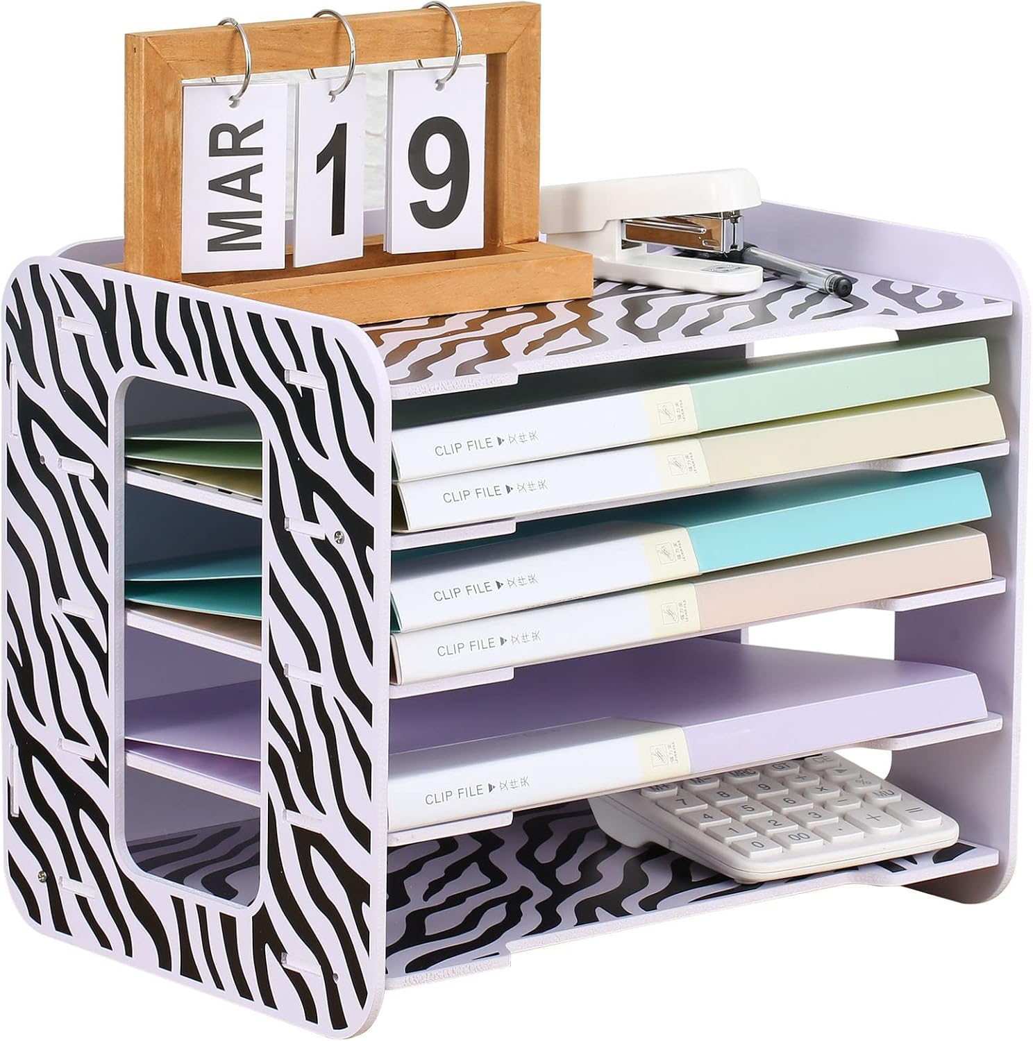 Lady’s Vertical File Organizer 5 Tiers Office Desk Supplies Paper