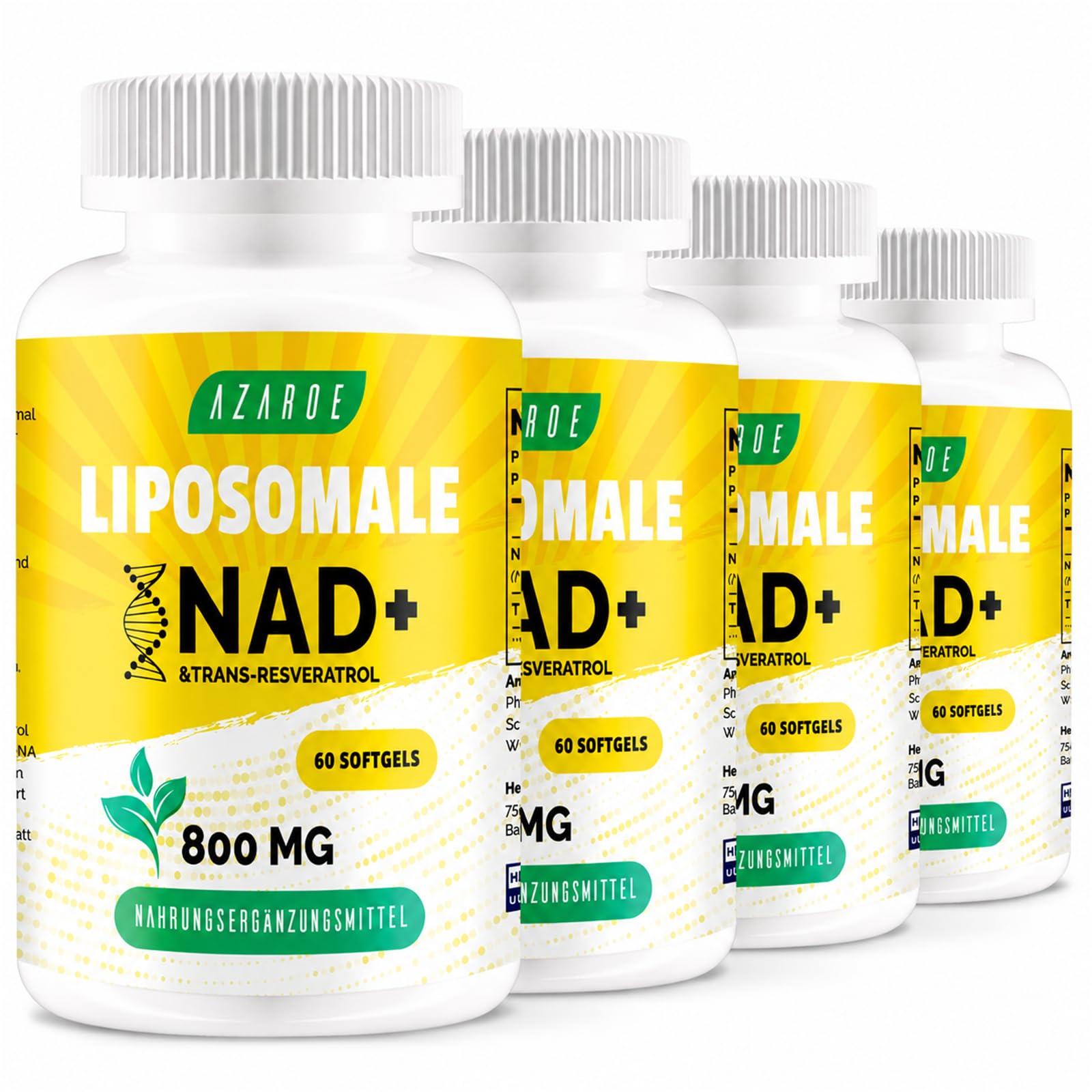 Liposomales NAD+ Trans-Resveratrol 800 mg Softgels