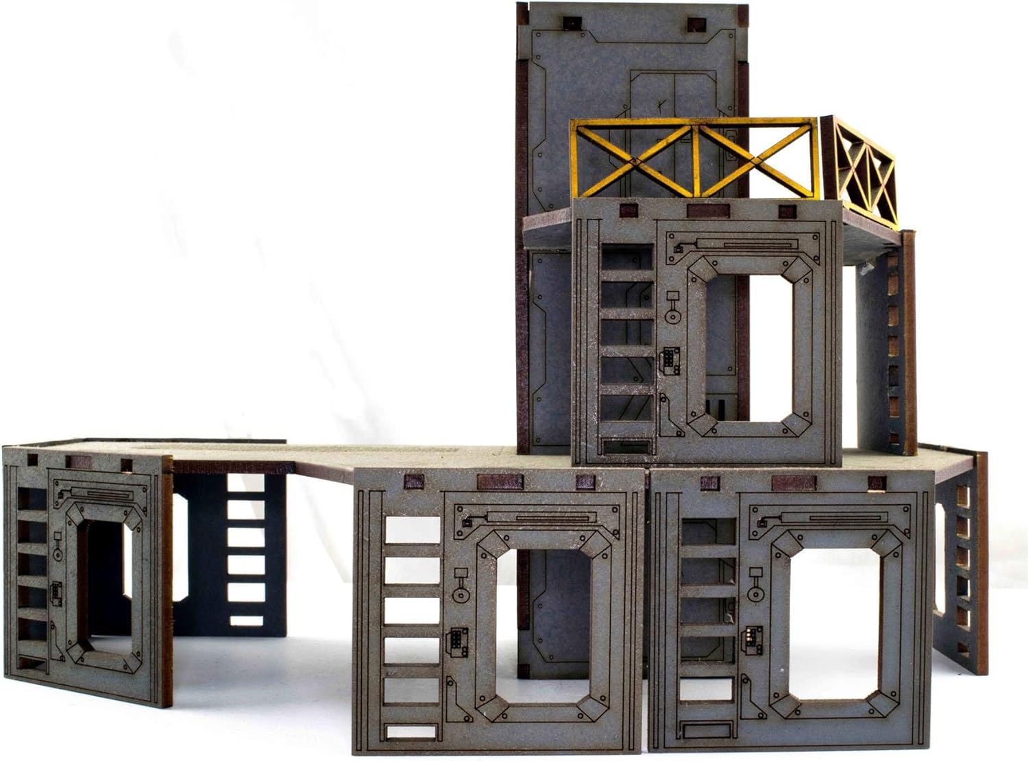 War World Gaming Industry of War Multi-Level Elevator Tower – Pre-Painted – Wargaming 28mm Terrain Model Diorama Scenery Sci-Fi Battle Tabletop Warfare Destroyed Wargame