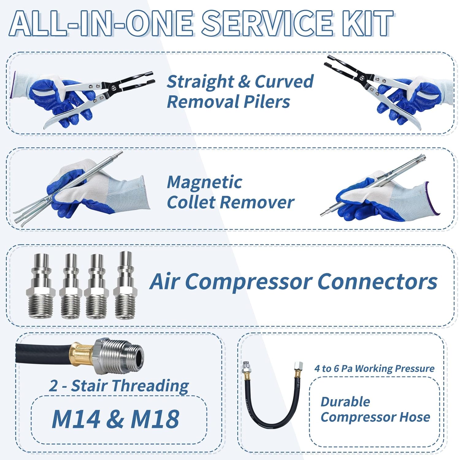 Valve Spring Compressor Universal Overhead Engine Valve Spring Compressor Cylinder Head Service Set OHV OHC Compressor Tool Valve Spring Compressor Remover and Installer