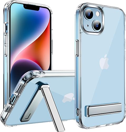 Miniatura 7 de CEDO Funda con función atril para iPhone 15 Pro Max, funda de teléfono con soporte de metal integrado en modo de 3 vías, parachoques a prueba de