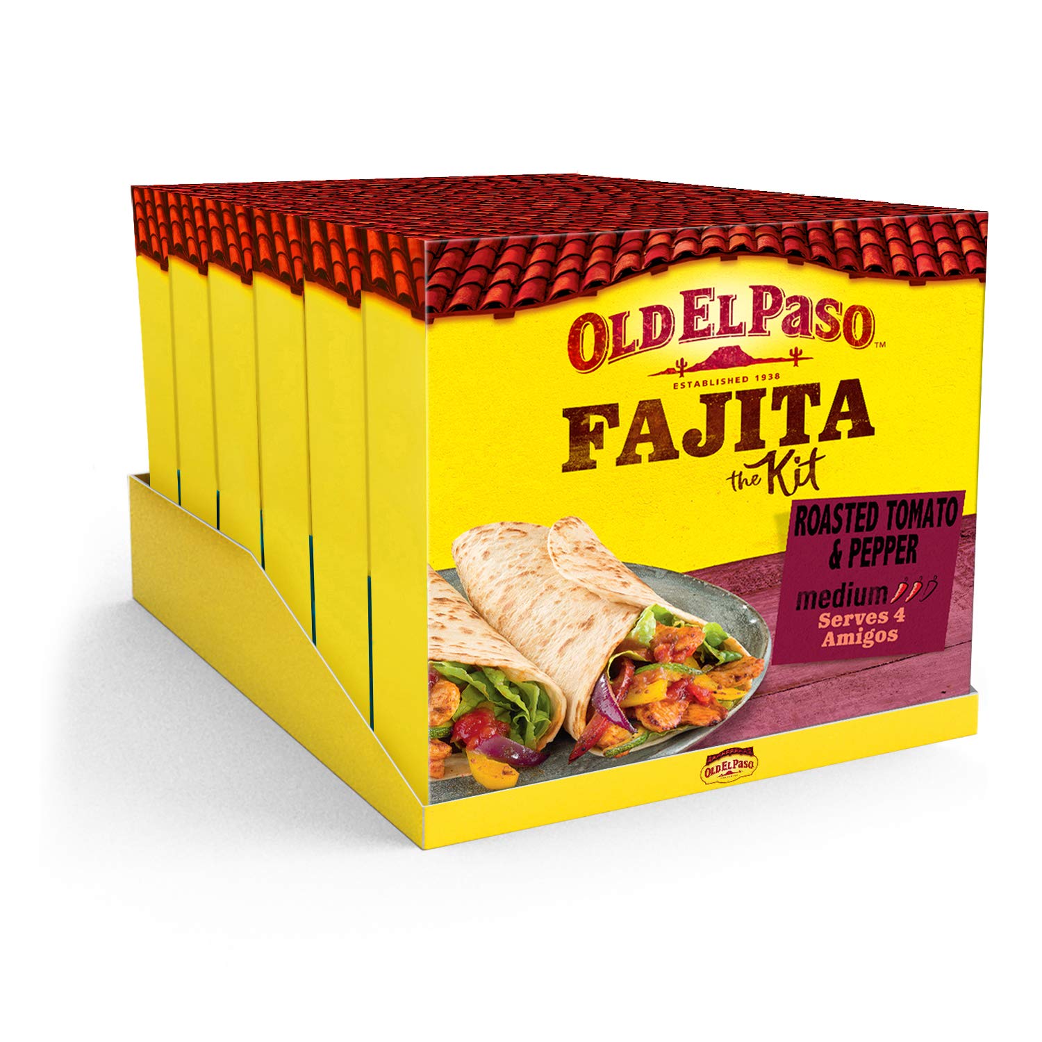 Old El Paso Roasted Tomato and Pepper Fajita Kit 500g (Pack of 6)