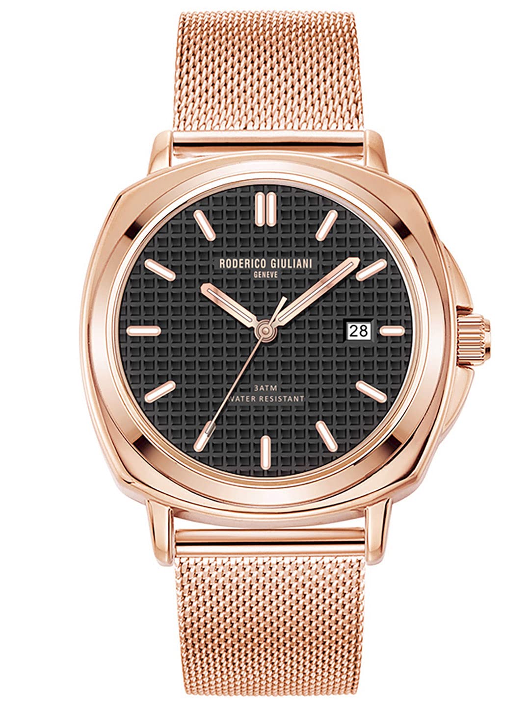 RODERICO GIULIANI Analog Black DIAL Rose-Gold CASE Rose-Gold MESH Strap Mens Watch MMSA-7503 (B0BF5YLNL5) Amazon Price History, Amazon Price Tracker