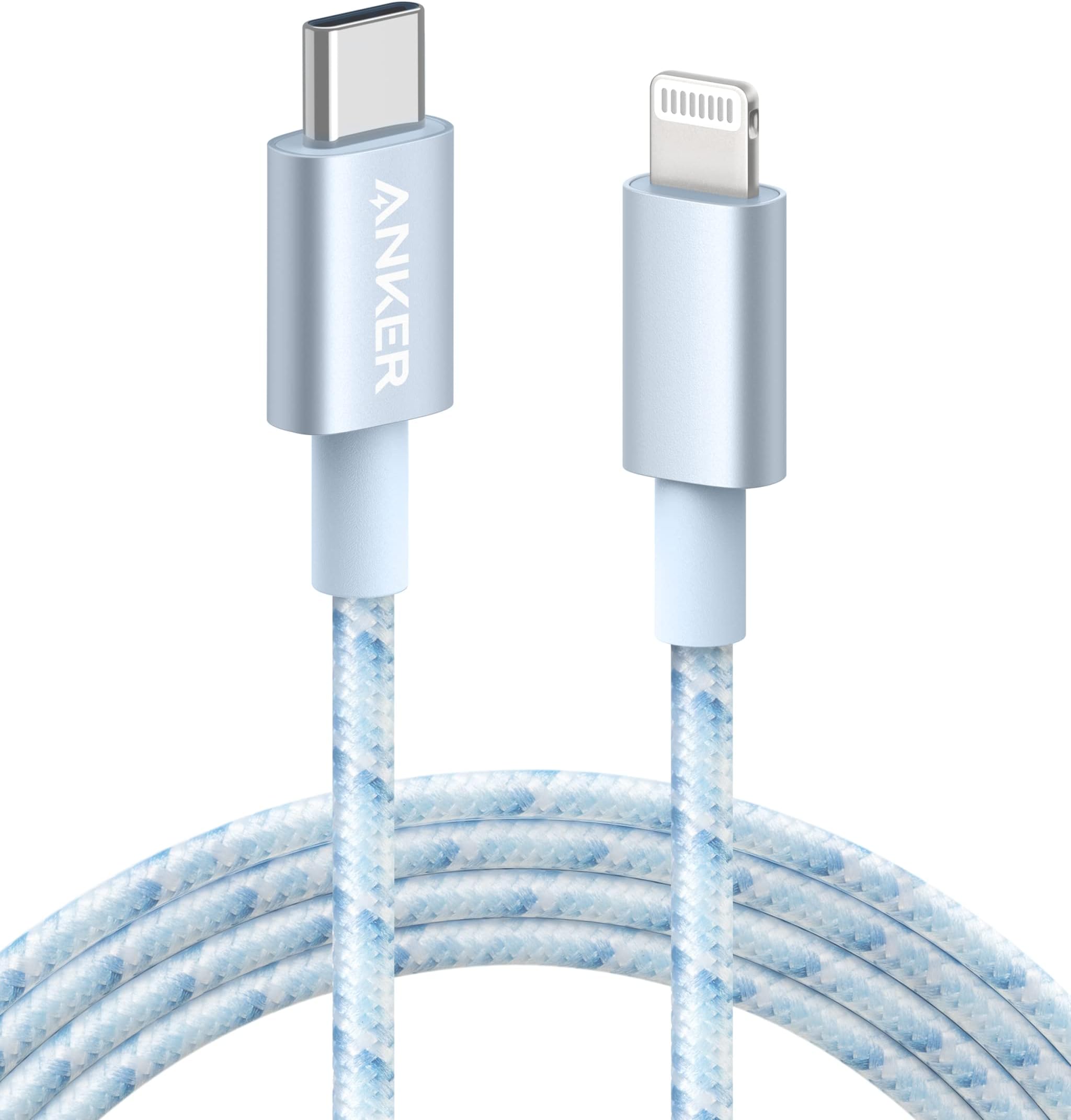 New Nylon USB C to Lightning Cable, Apple MFi Certified for iPhone 14 Series, and More (6FT,Blue)