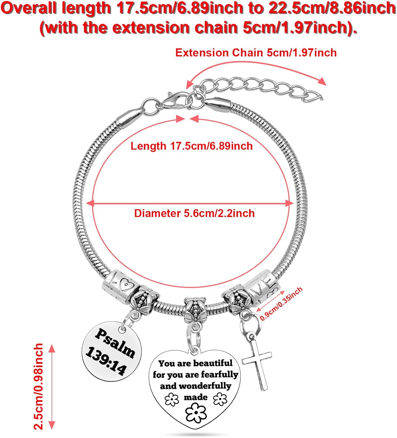 Inspirational Christian Bracelets for Women Inspirational Religious Stainless Steel Bracelets for Friends Sister Niece Christian Gifts for Women Faith Bible Verse Bracelet Christmas Birthday Gift - Image 4